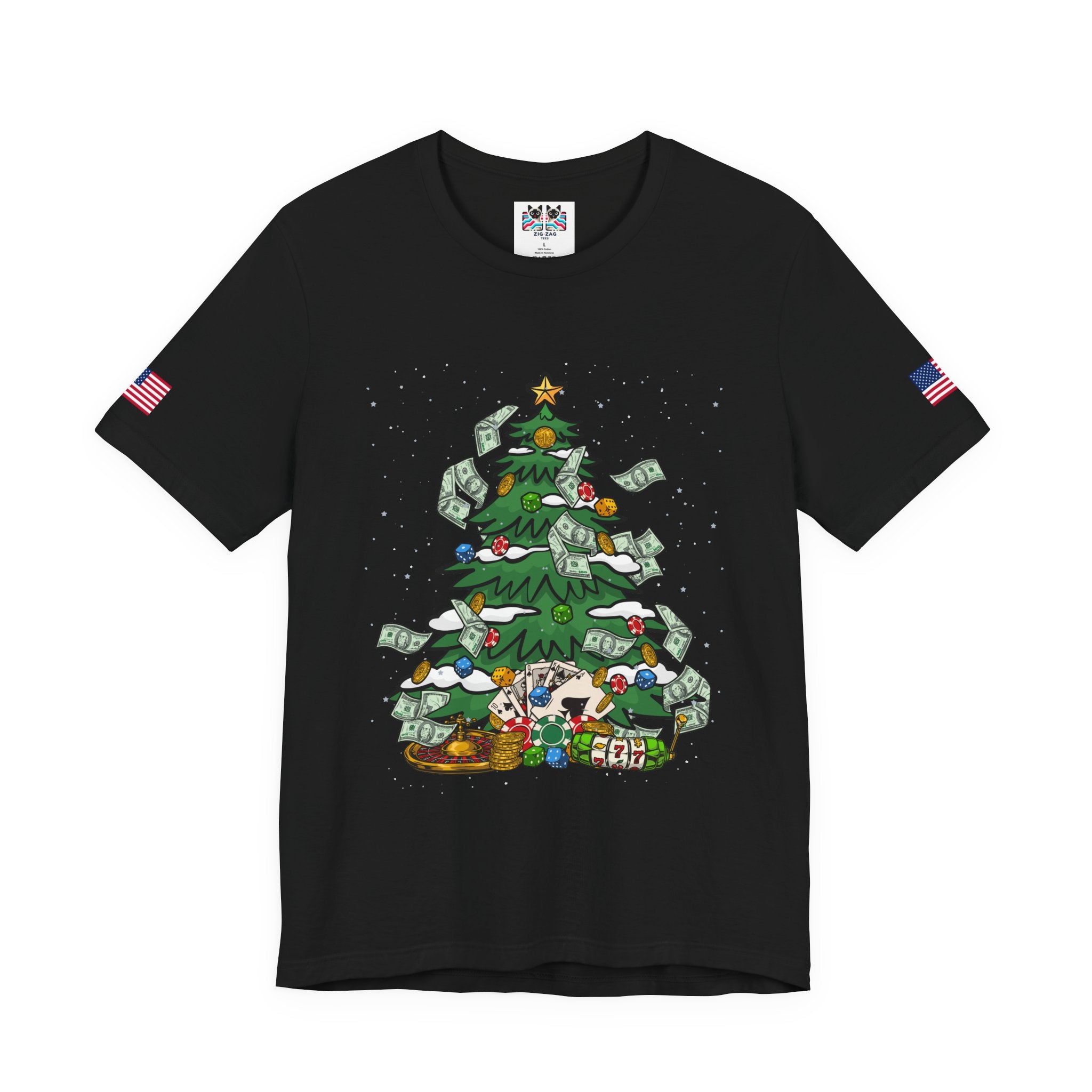 Casino Christmas Tree T-Shirt – Funny Gambling Holiday Tee for Gamblers