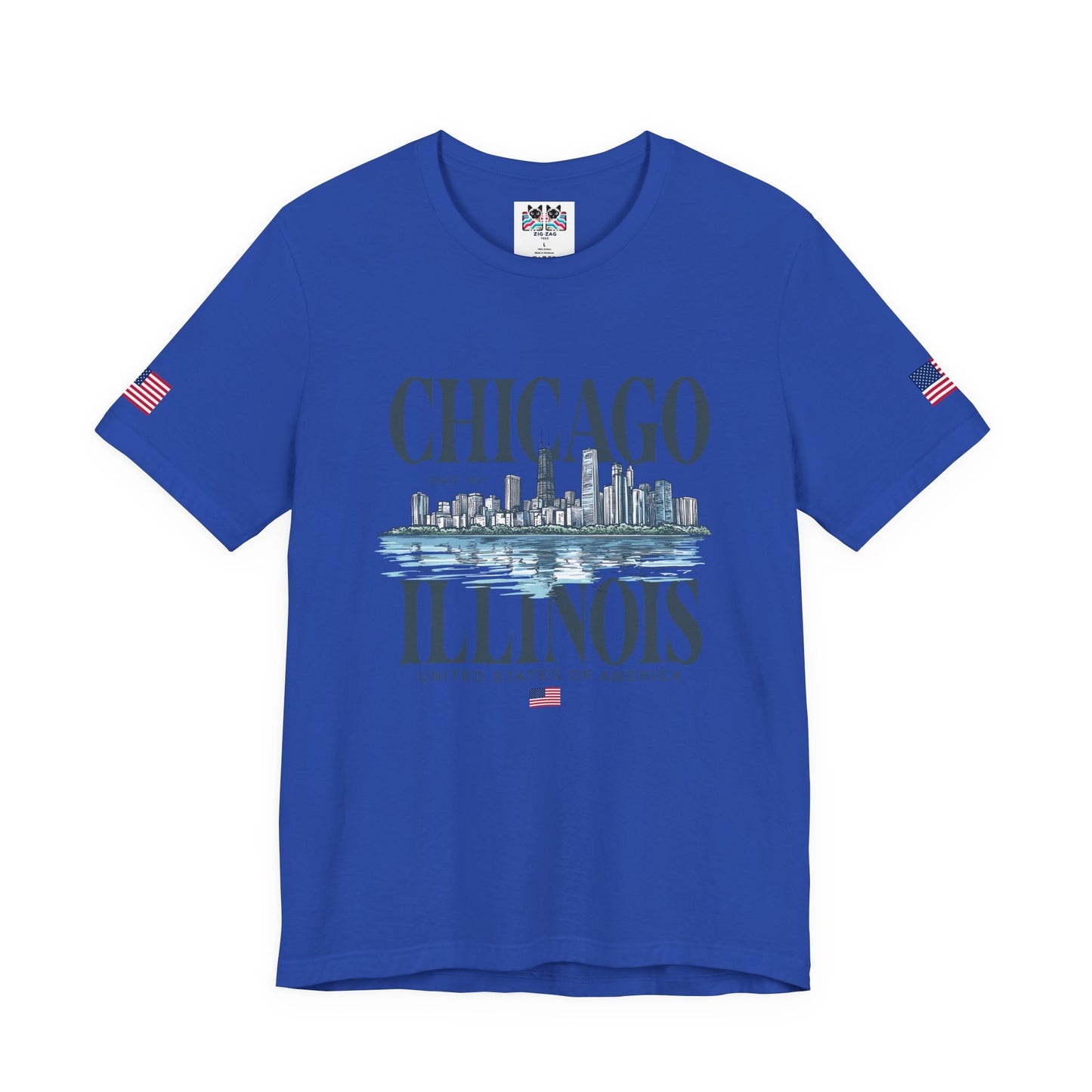 Chicago Illinois T-Shirt - Since 1837 Skyline Lake Michigan United States Design