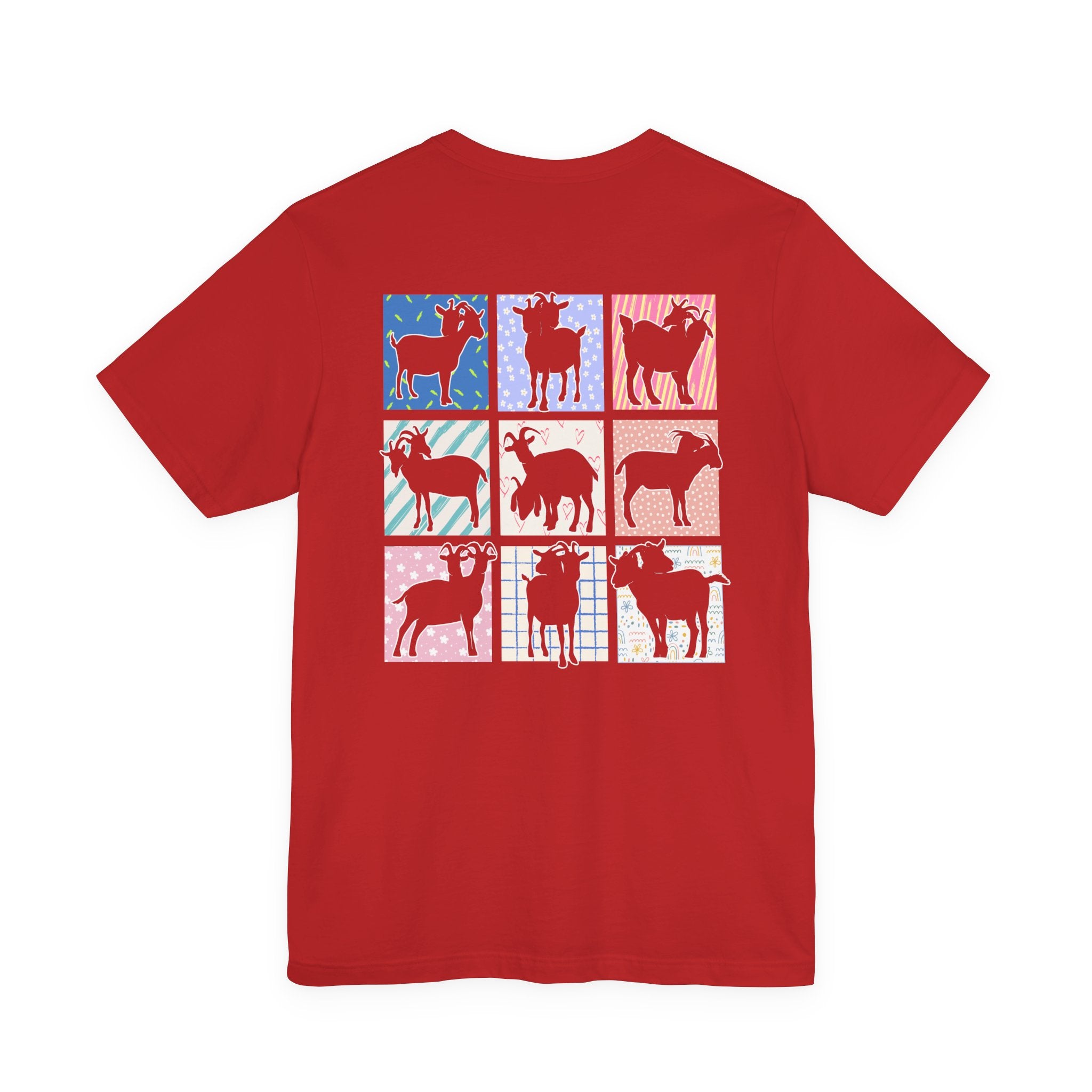 Custom T-Shirt - Double-Headed Goat Outline Graphic T-Shirt