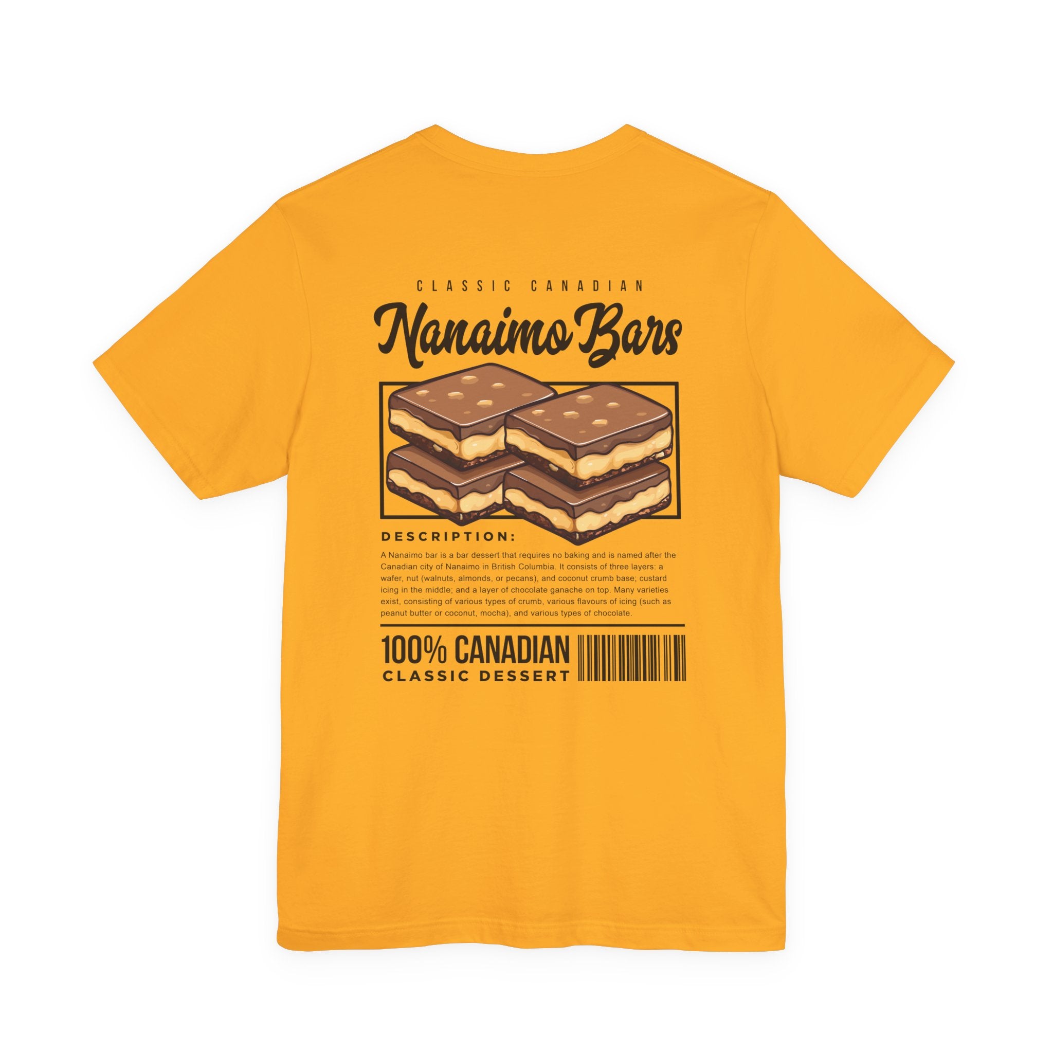 Classic Canadian Nanaimo Bars T-Shirt – Featuring Iconic Dessert & Ingredient Graphic