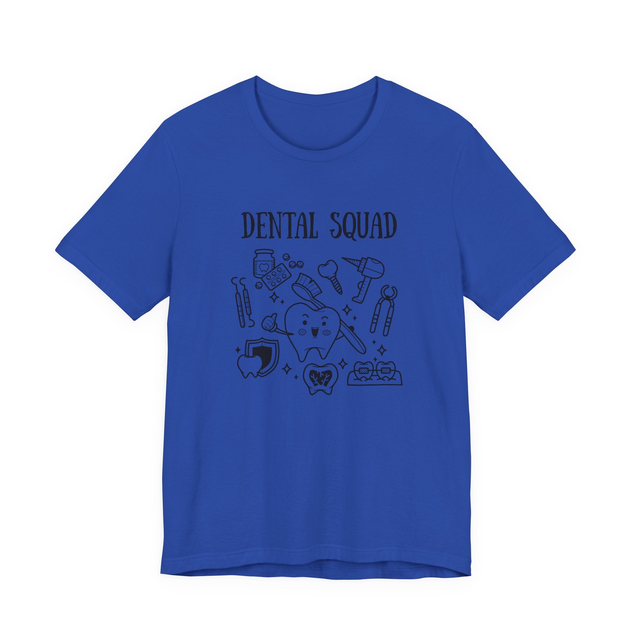 Dental Squad T Shirt Tooth Centered with Dental Tools and Brush