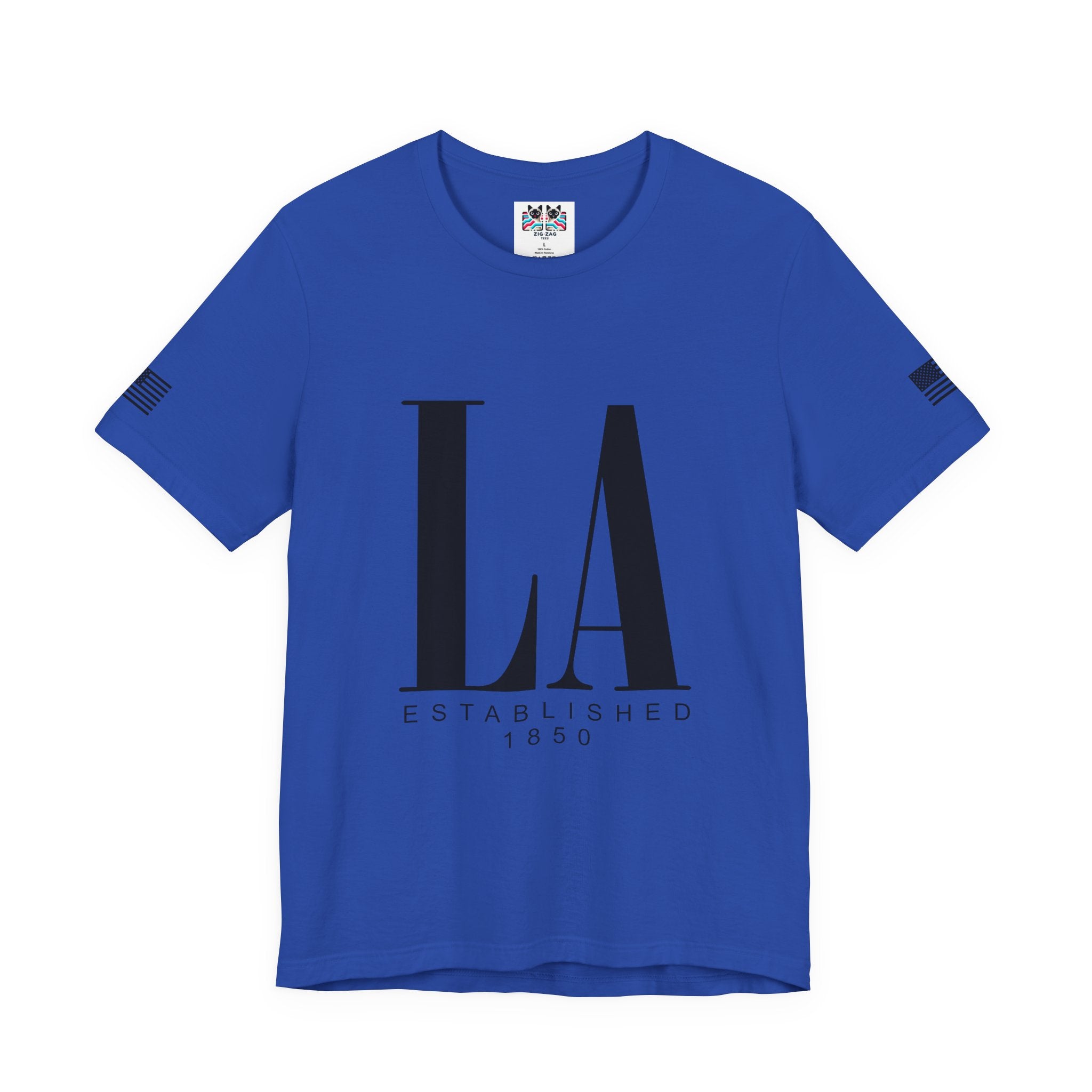 LA Established 1850 T-Shirt – Bold Monogram Los Angeles Minimal Luxury Tee