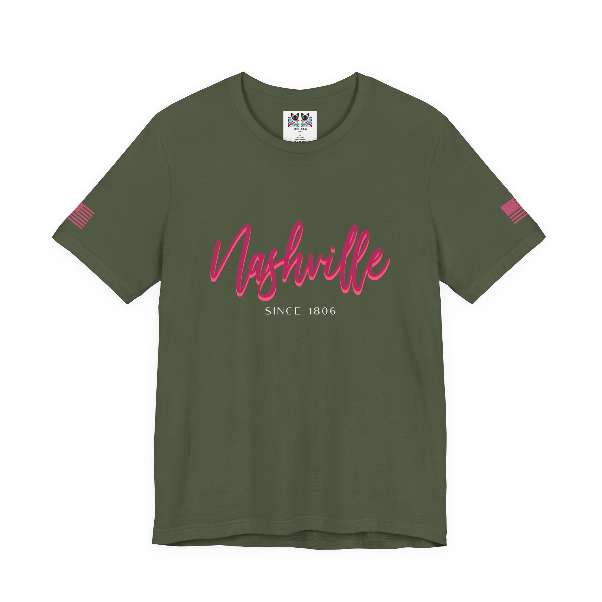 Nashville Since 1806 T-Shirt – Elegant Script Typography Tee