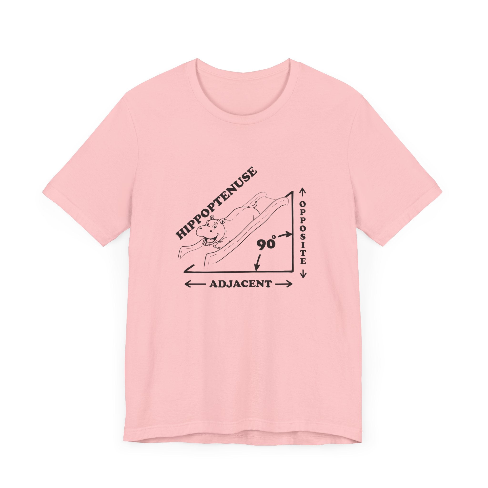 Math Joke Shirt – Hippopotenuse Hippo Right Triangle Graphic