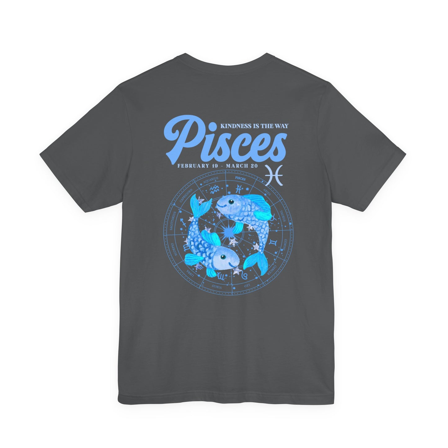 Pisces Kindness Is the Way T-Shirt – Zodiac Wheel Edition