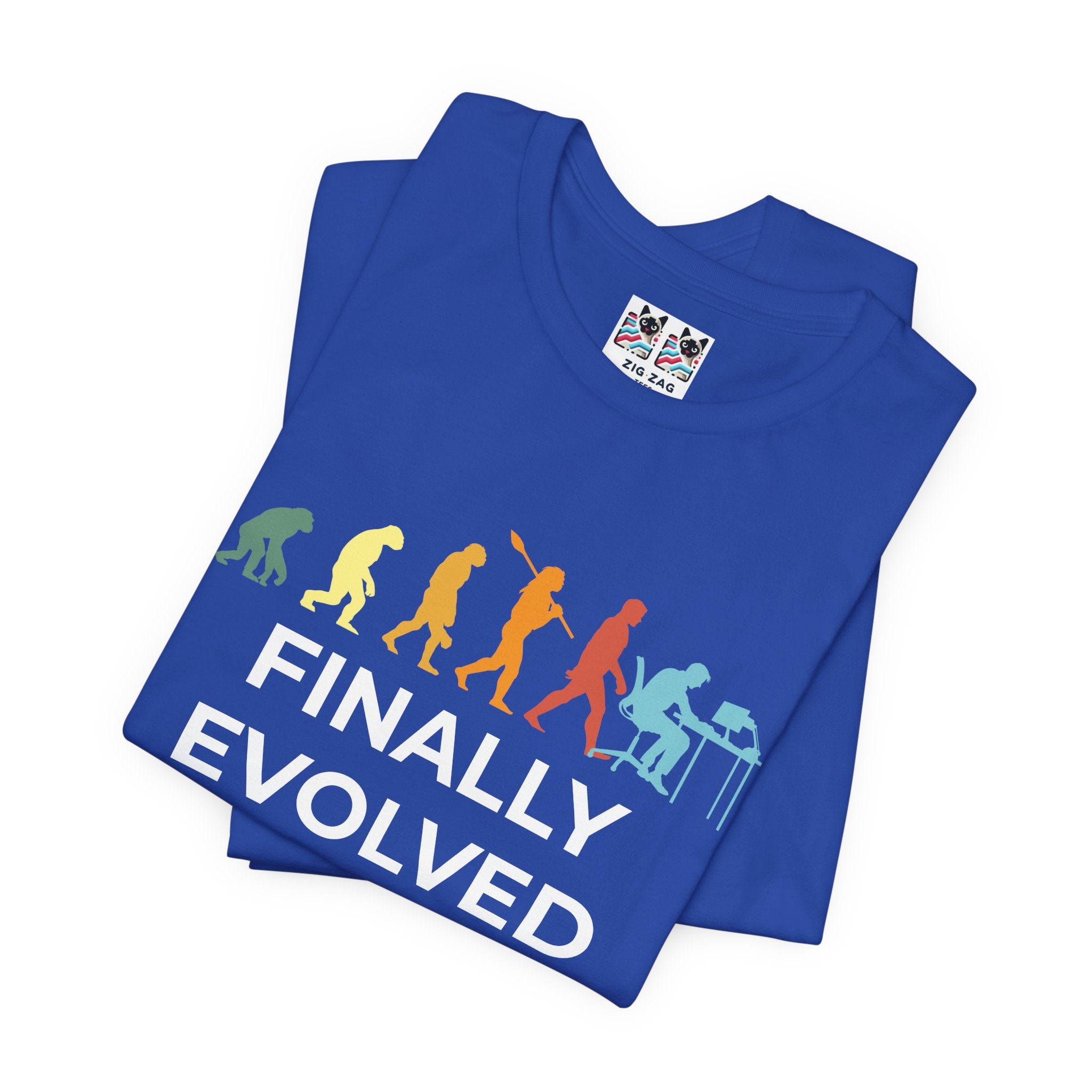 Custom T-Shirt - Evolution of Man to Computer User T-Shirt