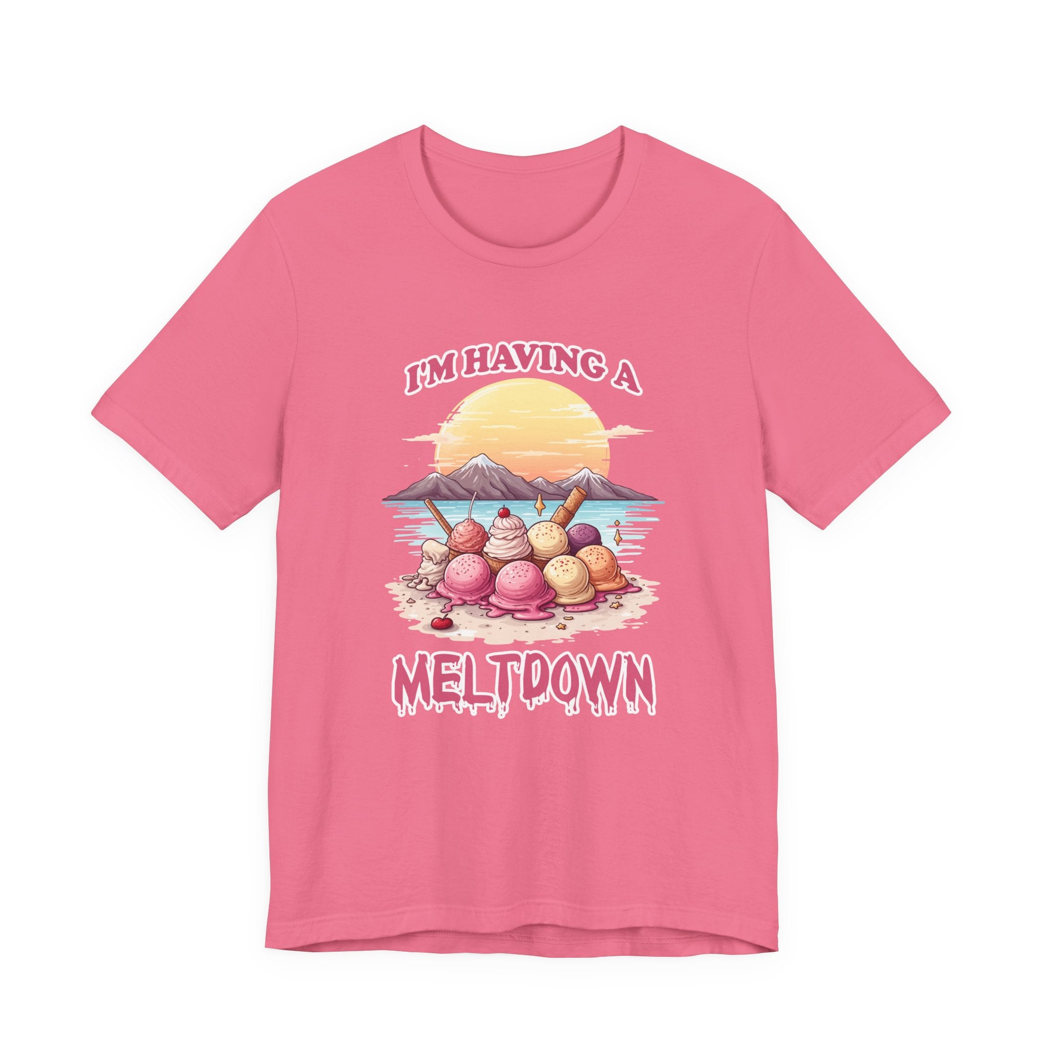 Im Having a Meltdown Tshirt Melting Ice Cream Scoops Beach Glacier Sunset Design