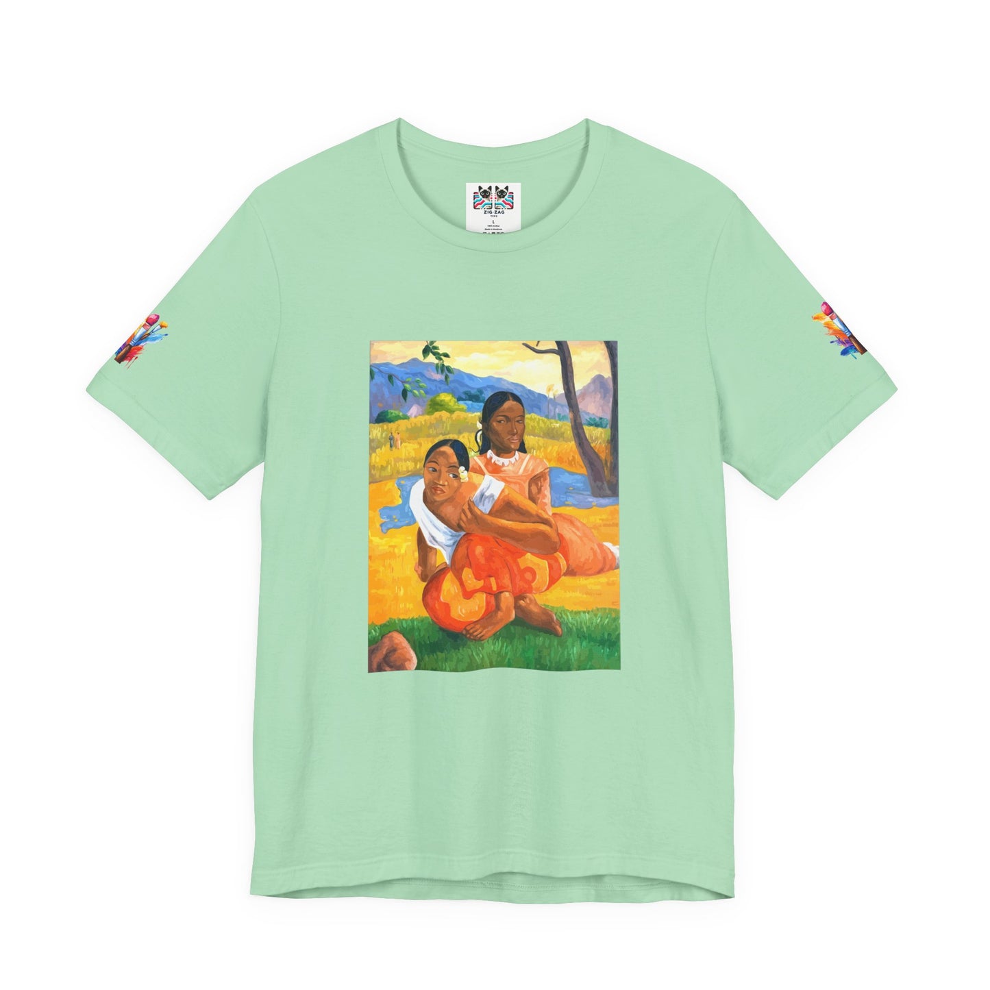 Tahitian Women Art T-Shirt – Post-Impressionist Tropical Paradise Painting Graphic Tee