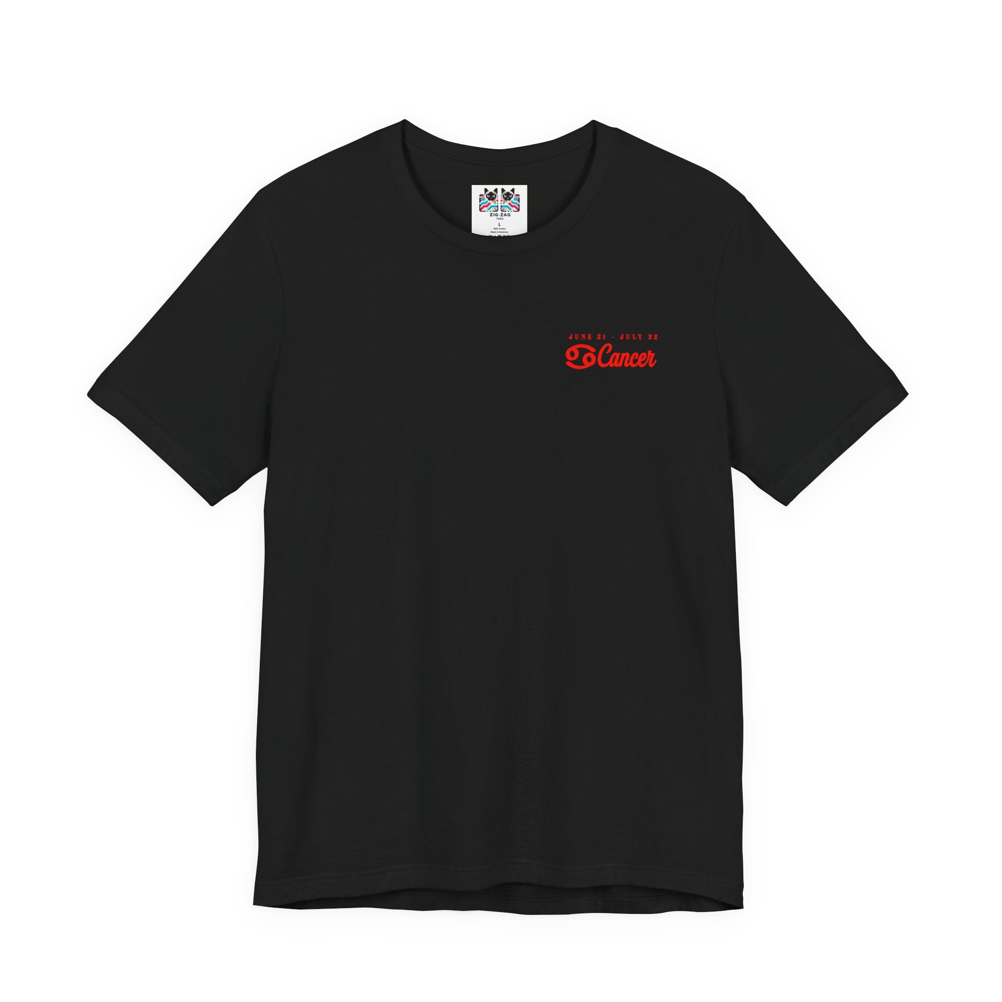Cancer Zodiac T-Shirt – Crab with Astrological Wheel and Water Element