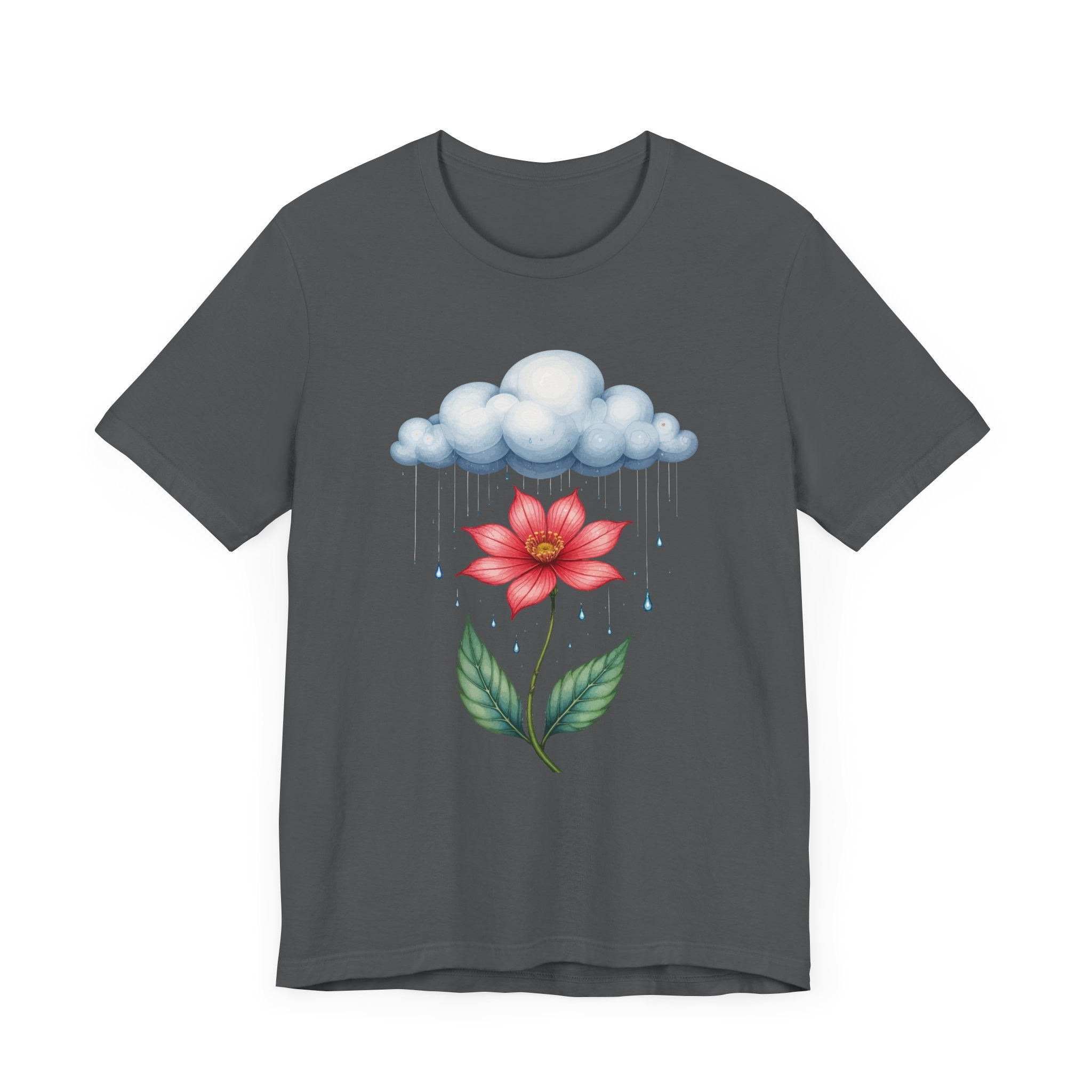 No Rain No Flowers Shirt Uplifting Growth Message Tee for Resilient Souls Who Know That Every Storm Brings Something Beautiful to Bloom
