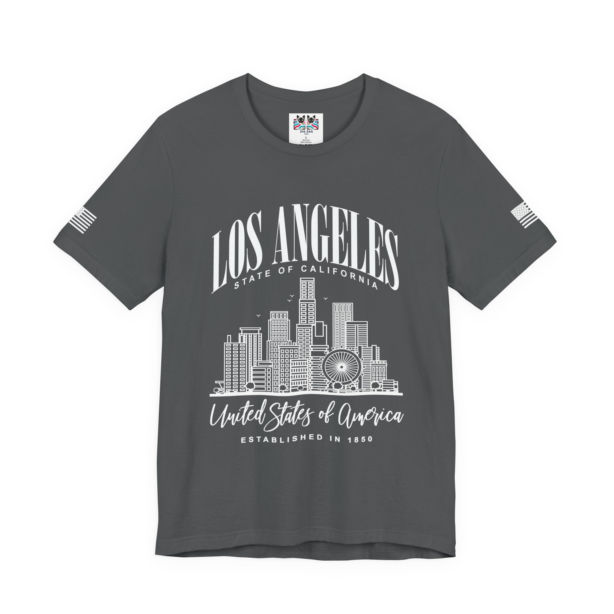 Los Angeles State of California T-Shirt – Skyline United States of America EST 1850 Tee