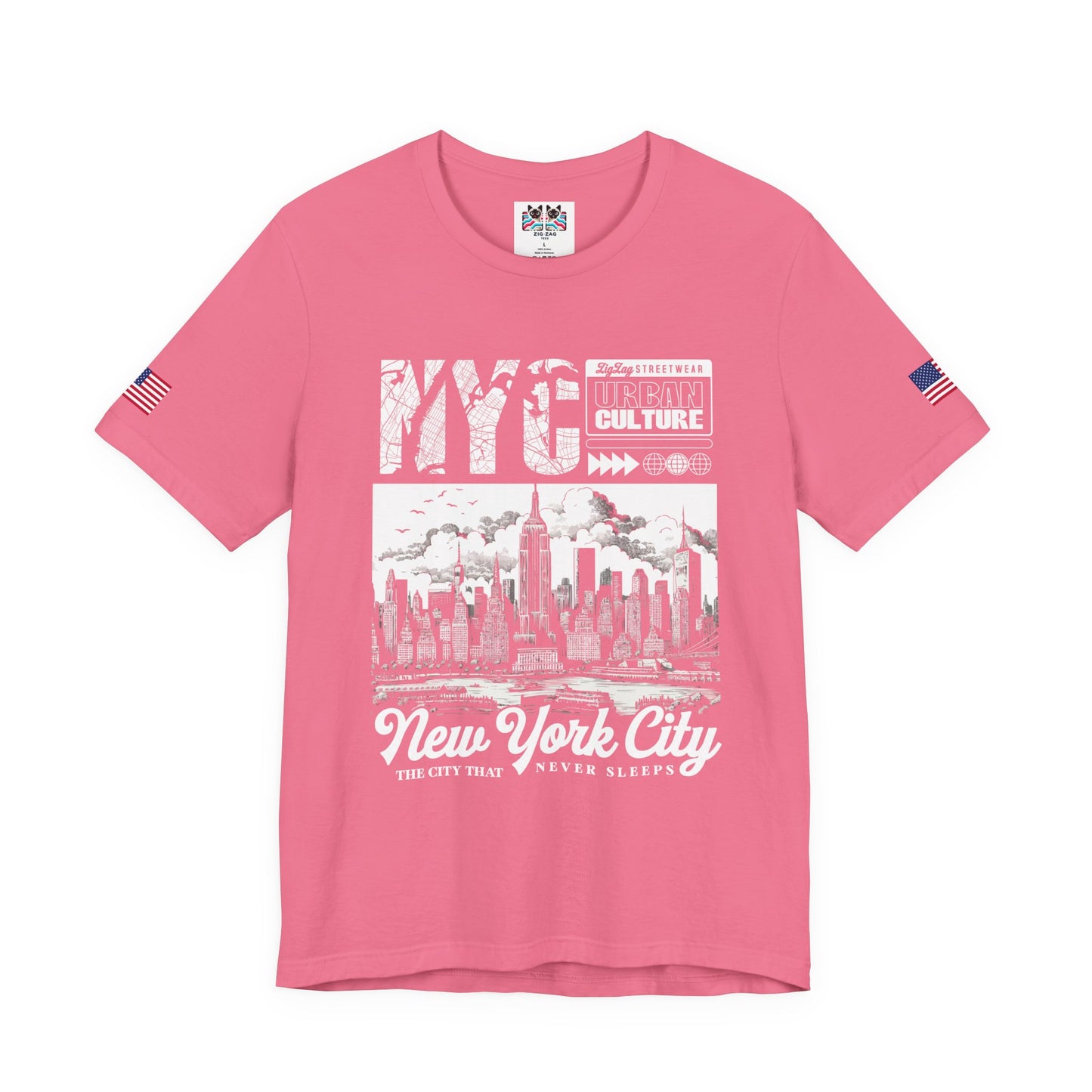 NYC New York City Skyline T-Shirt - Urban Culture Typography Graphic Street Design