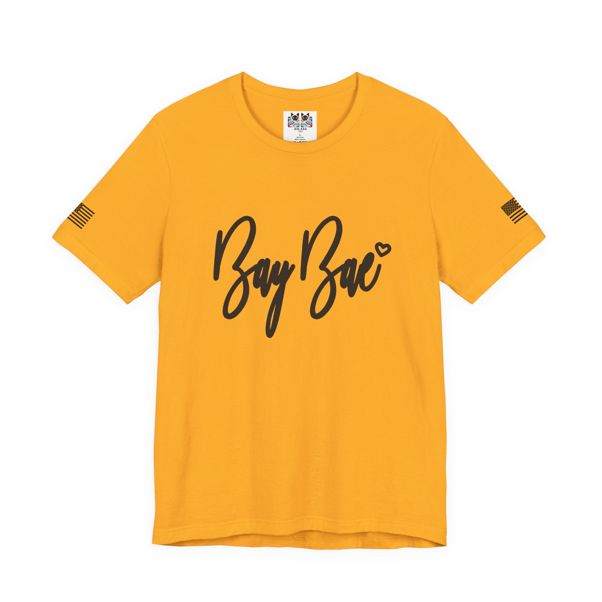 Bay Bae T-Shirt – Cute Script San Francisco Bay Area Graphic Tee with Heart