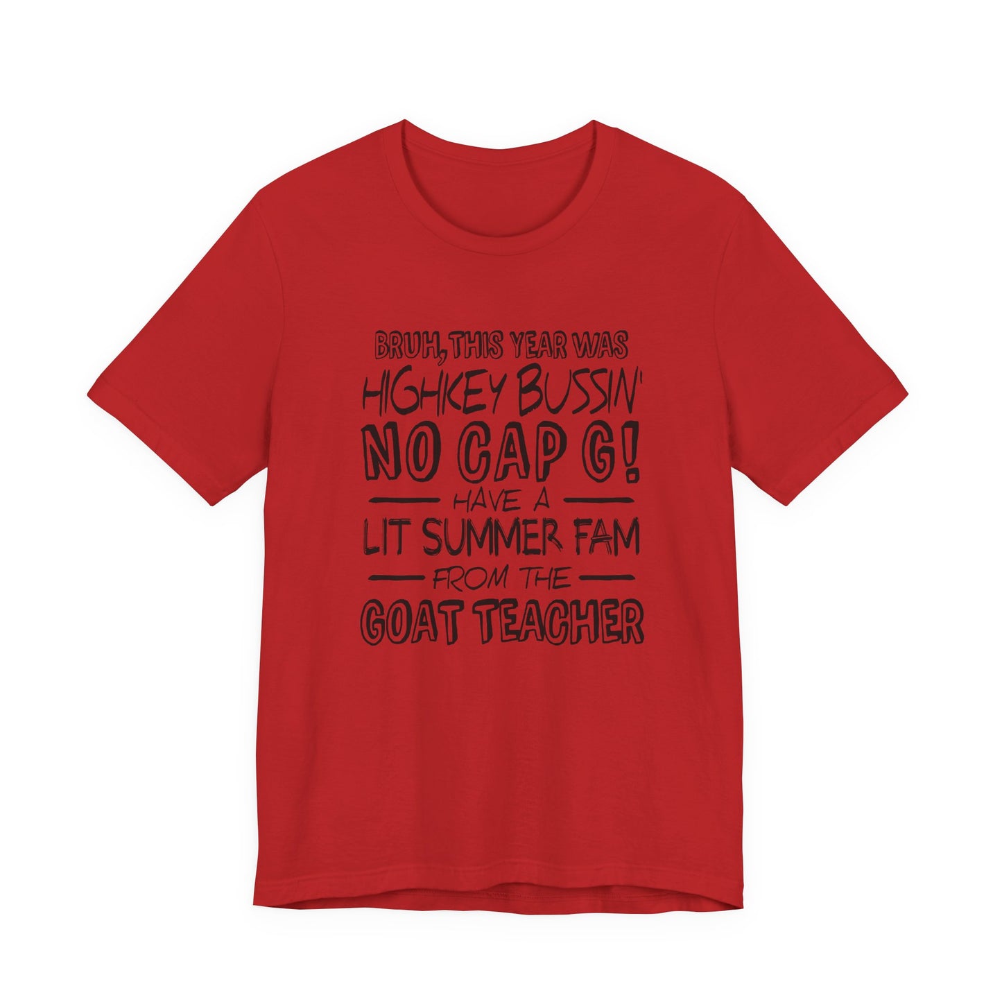 Bruh This Year Was Highkey Bussin No Cap G Tshirt Summer Fam from The GOAT Teacher