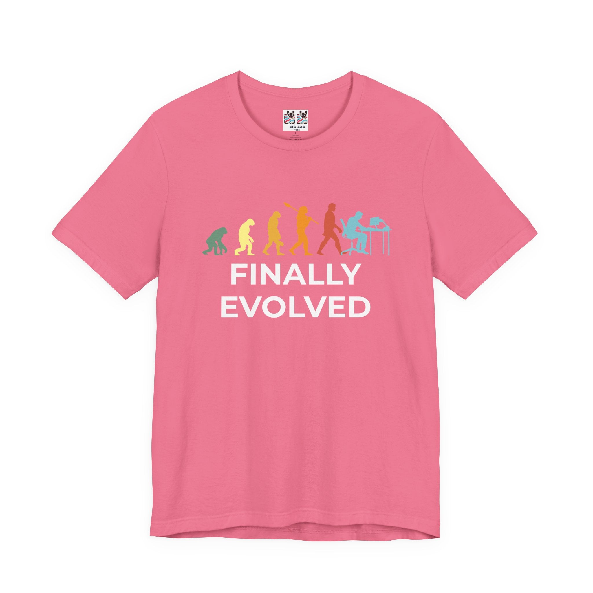 Custom T-Shirt - Evolution of Man to Computer User T-Shirt