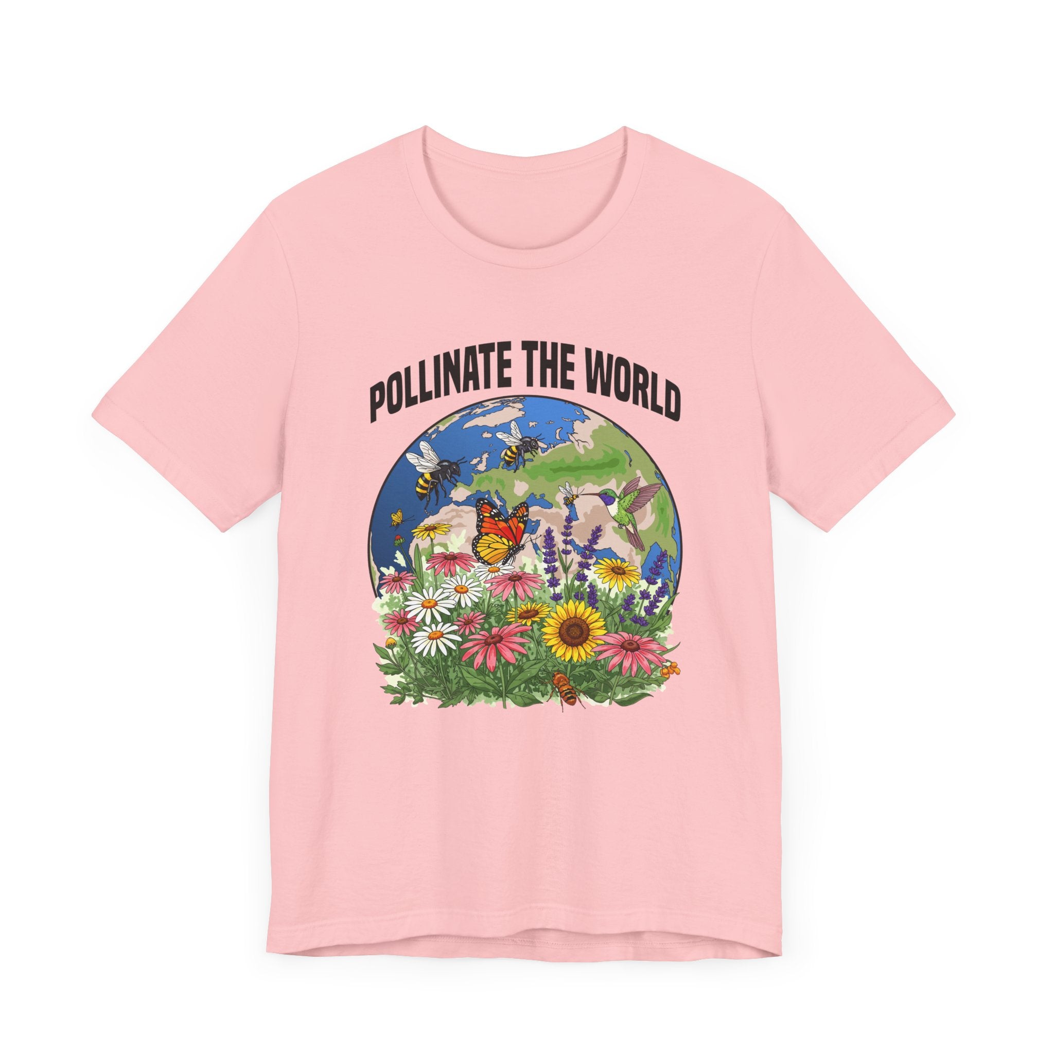 Nature’s MVP Pollinators Tee, Bee and Butterfly Shirt, Eco Awareness Graphic Tee, Garden Life Top, Wildlife Hero Gift