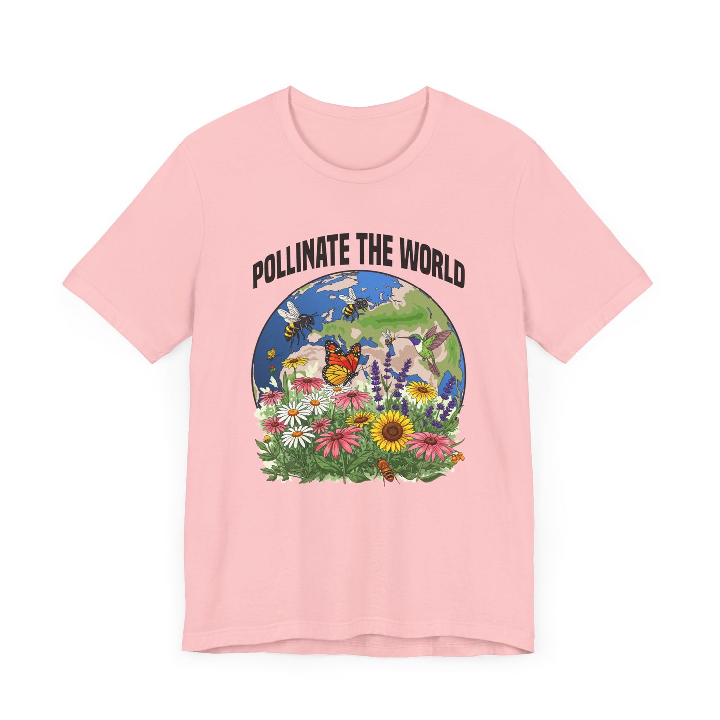 Nature’s MVP Pollinators Tee, Bee and Butterfly Shirt, Eco Awareness Graphic Tee, Garden Life Top, Wildlife Hero Gift