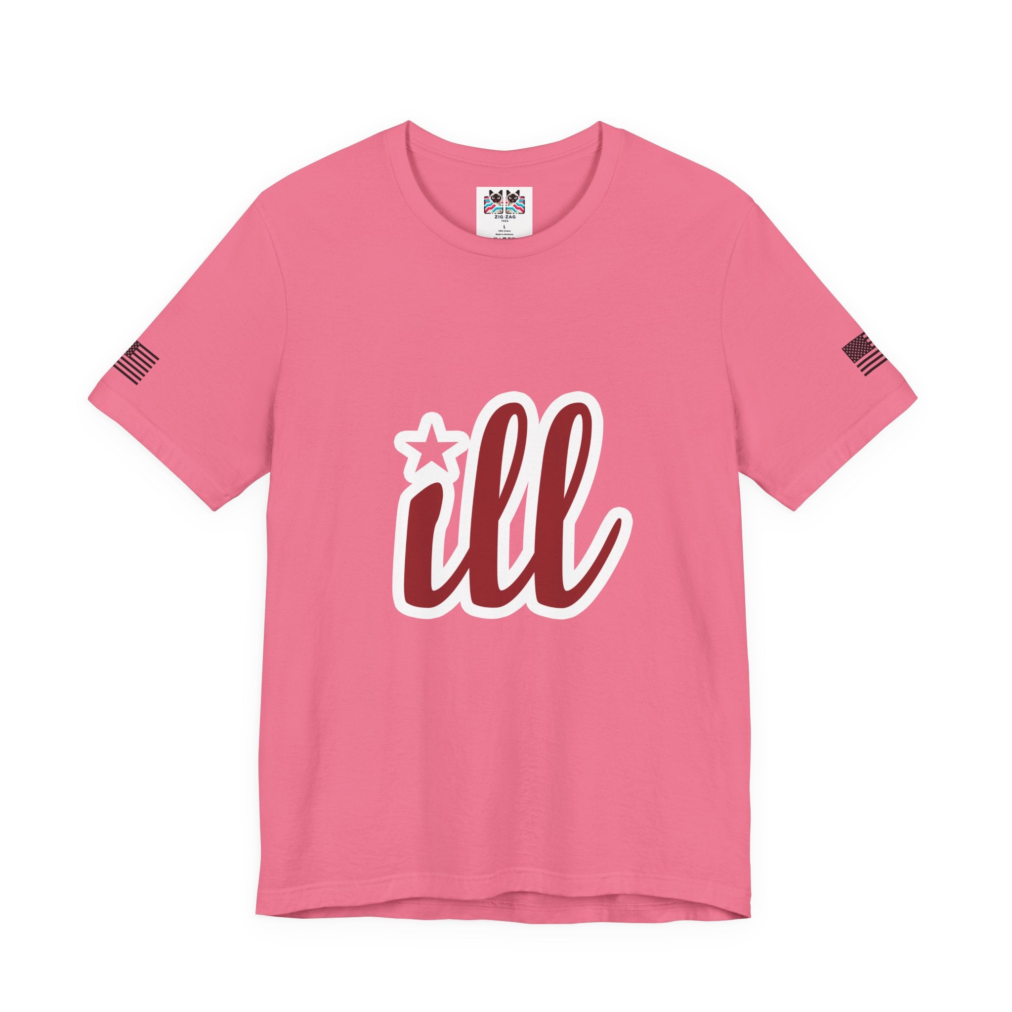 Philadelphia ILL T-Shirt – Bold Script Star Graphic Tee Philadelphia Fan