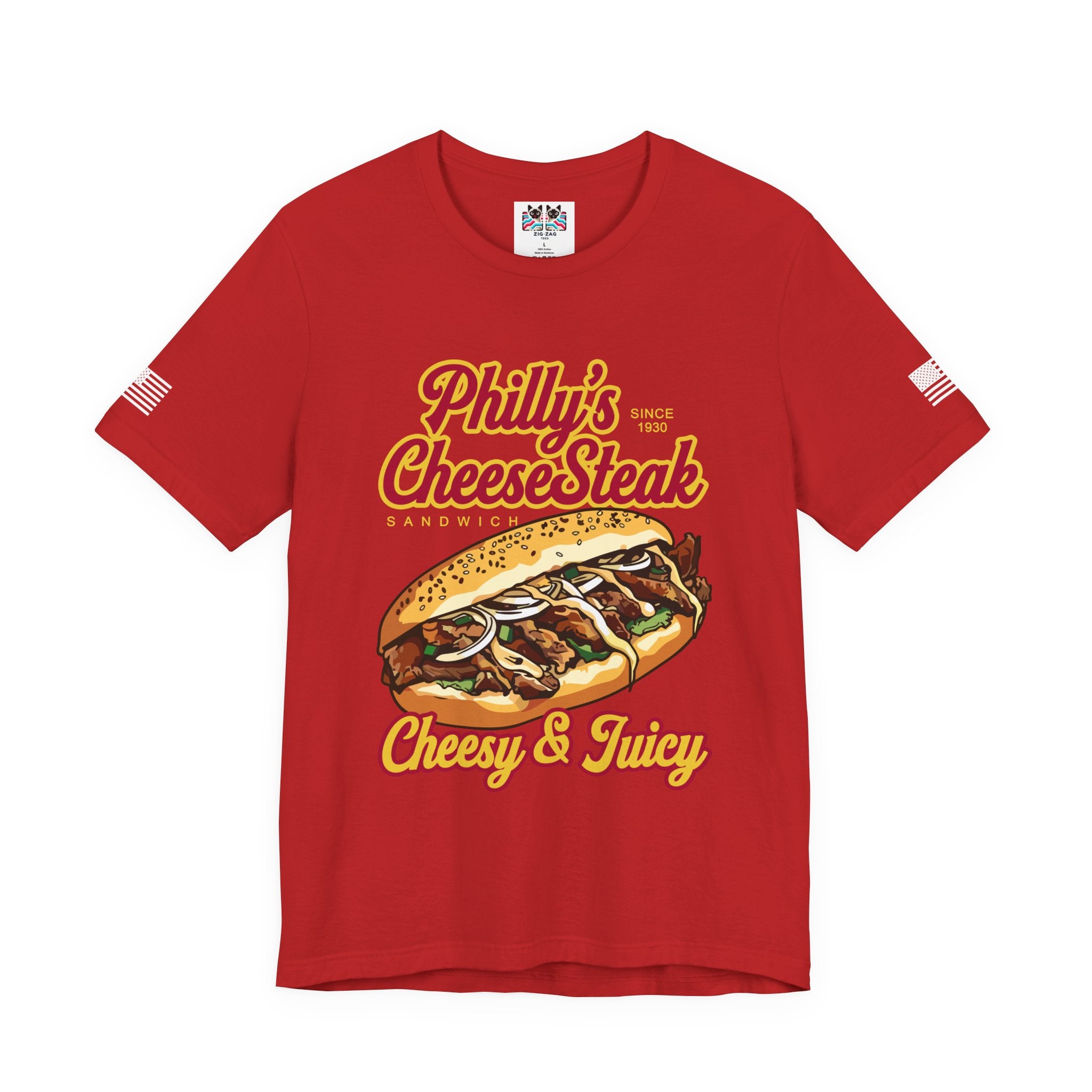 Philly's Cheesesteak T-Shirt – Since 1930 Cheesy & Juicy Sandwich Graphic Tee