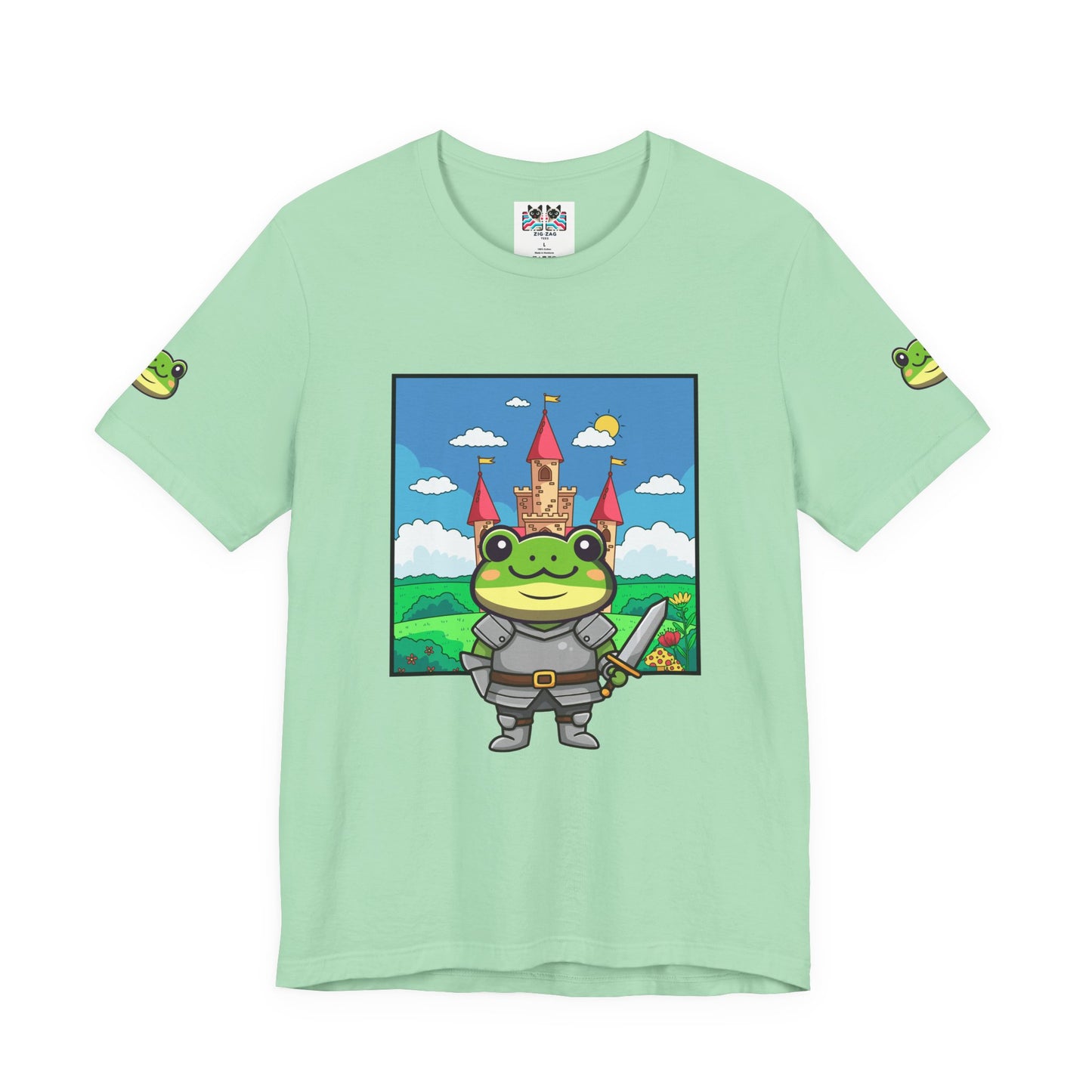 Knight Frog Castle T-Shirt – Cute Frog Knight Medieval Fantasy Graphic Tee