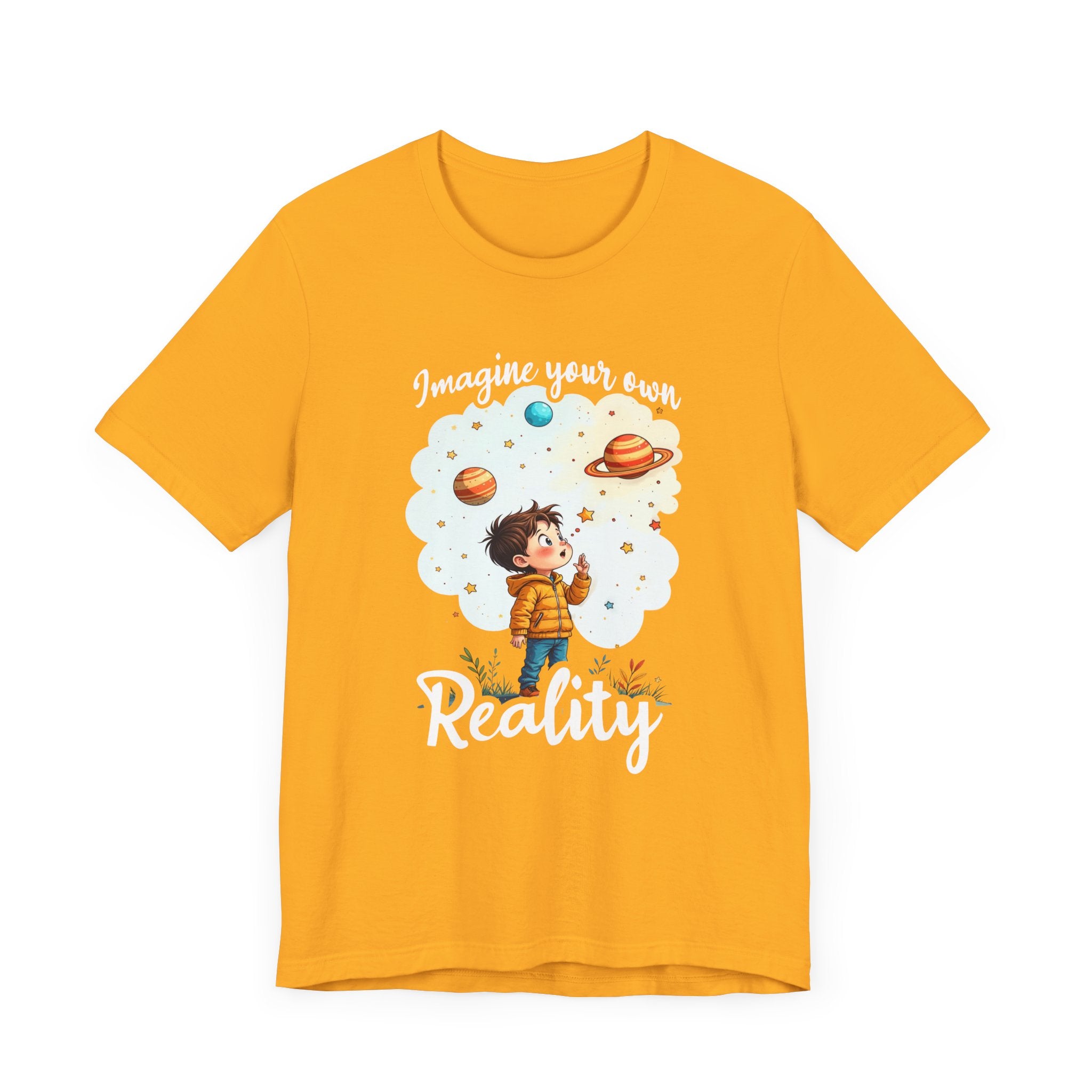 Digital Daydream - Imagine Your Own Reality – Toddler Dreaming Up Colorful Space Planets & Stars T-Shirt
