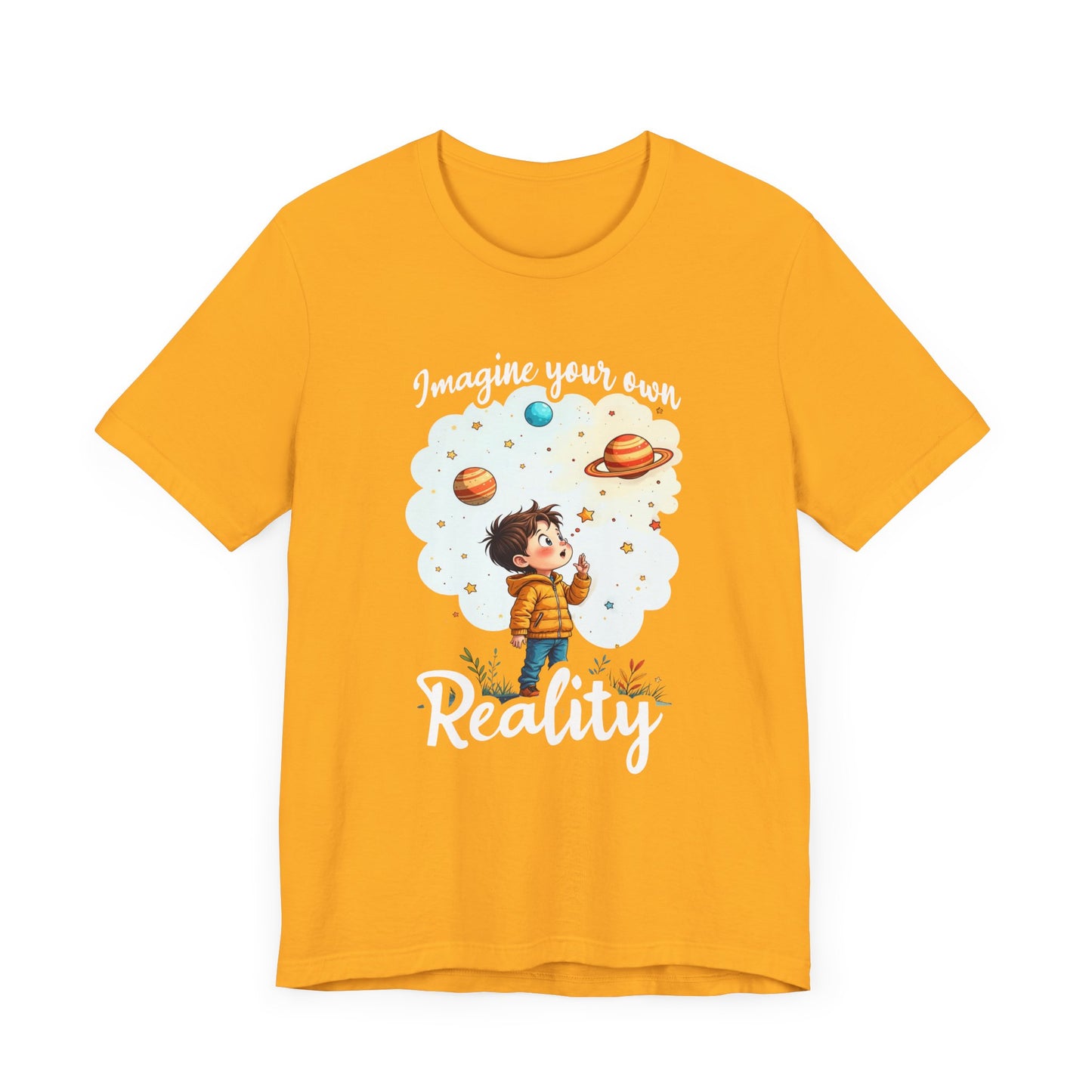 Digital Daydream - Imagine Your Own Reality – Toddler Dreaming Up Colorful Space Planets & Stars T-Shirt