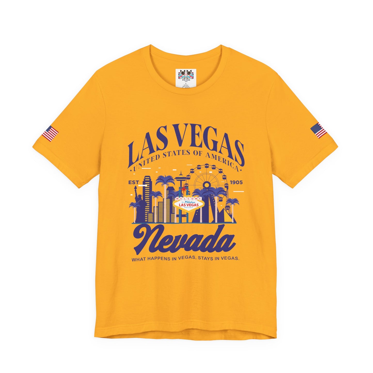 Las Vegas Nevada USA T-Shirt - What Happens in Vegas Stays in Vegas Est 1905