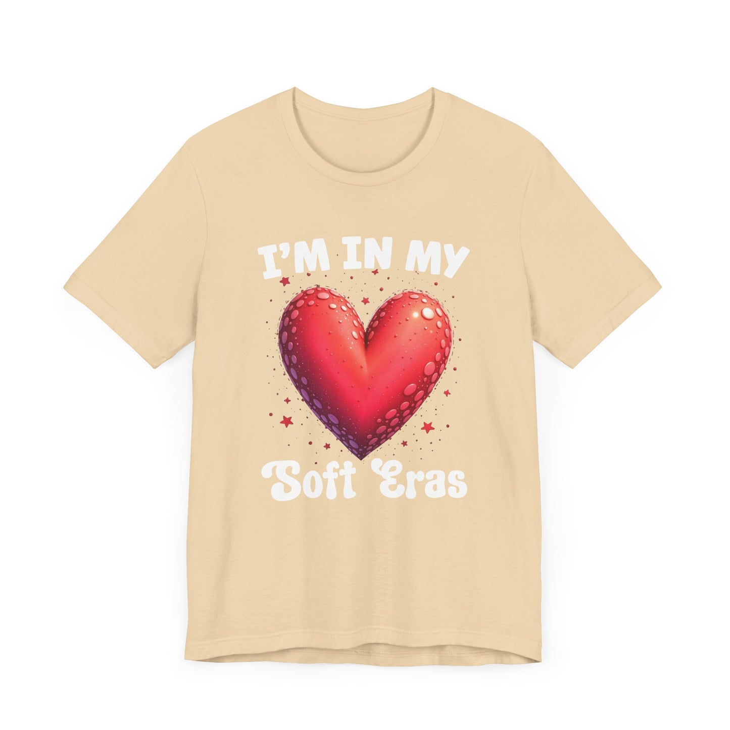 I'm In My Soft Eras – Embossed Red Heart & Star Accents Graphic T-Shirt