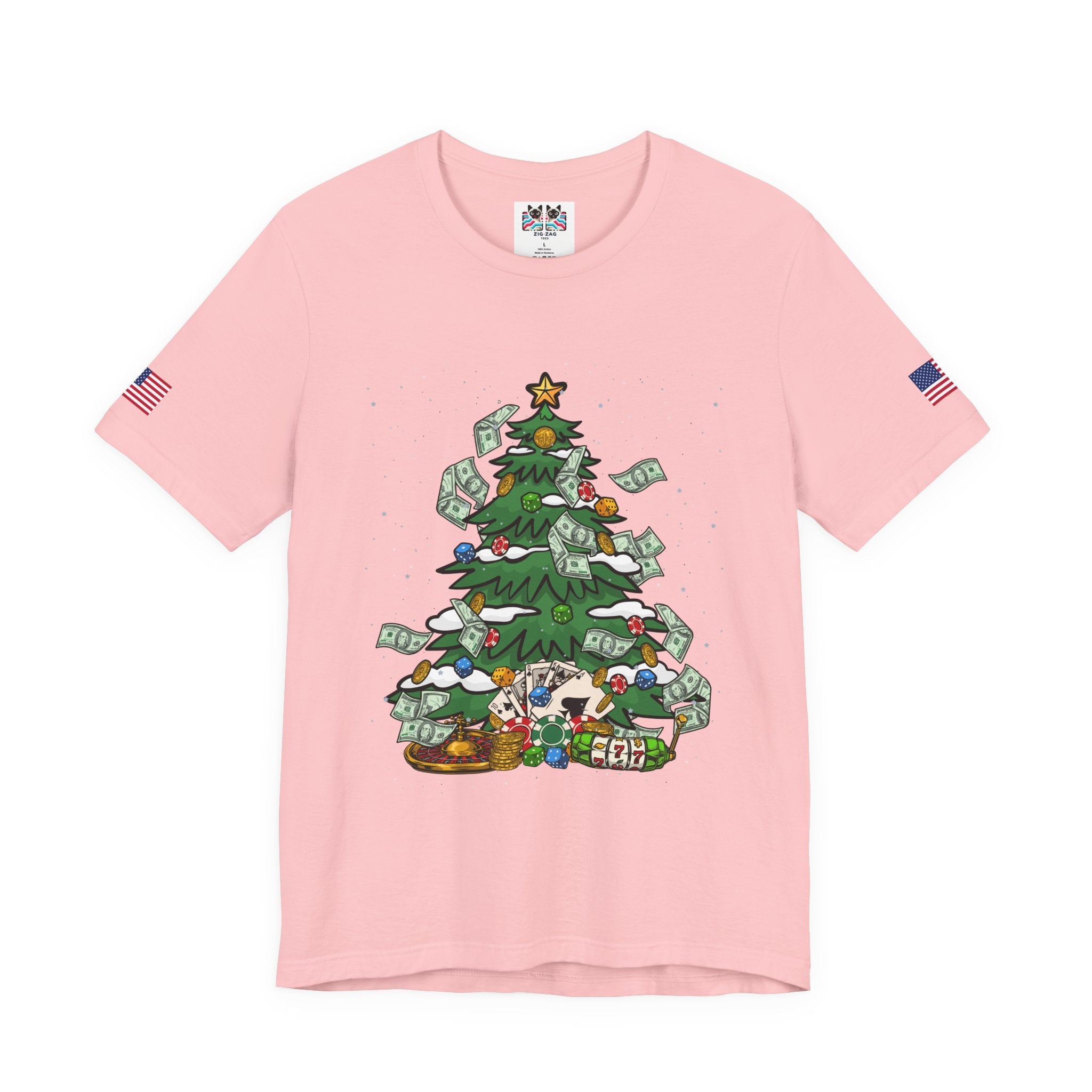 Casino Christmas Tree T-Shirt – Funny Gambling Holiday Tee for Gamblers