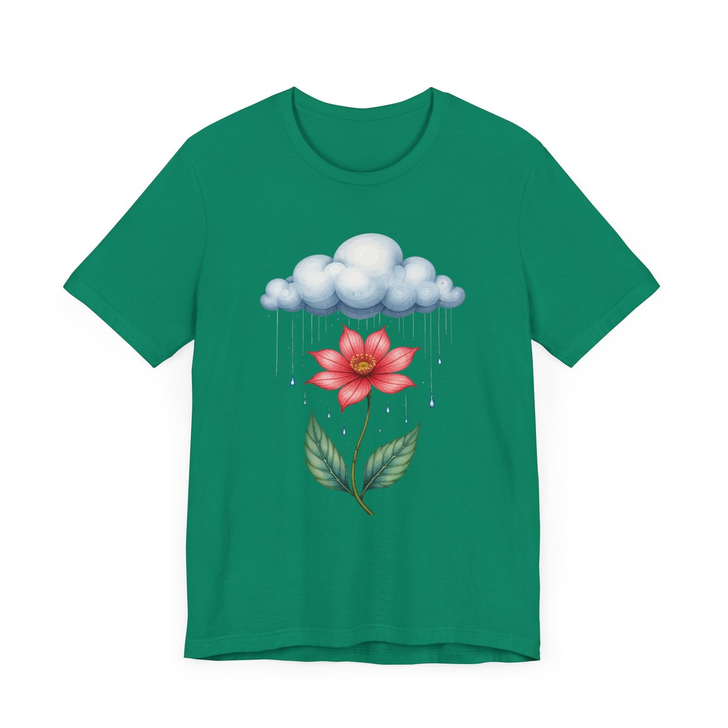 No Rain No Flowers Shirt Uplifting Growth Message Tee for Resilient Souls Who Know That Every Storm Brings Something Beautiful to Bloom