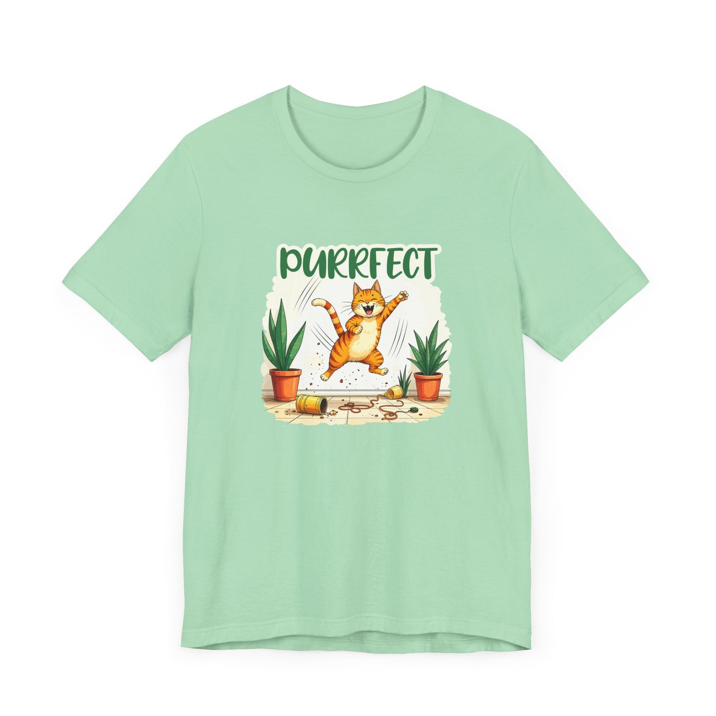Purrfect Chaos Shirt Funny Cat Lover Tee for Pet Parents Who Embrace the Hairballs Mayhem and Mischief With Love and Laughter