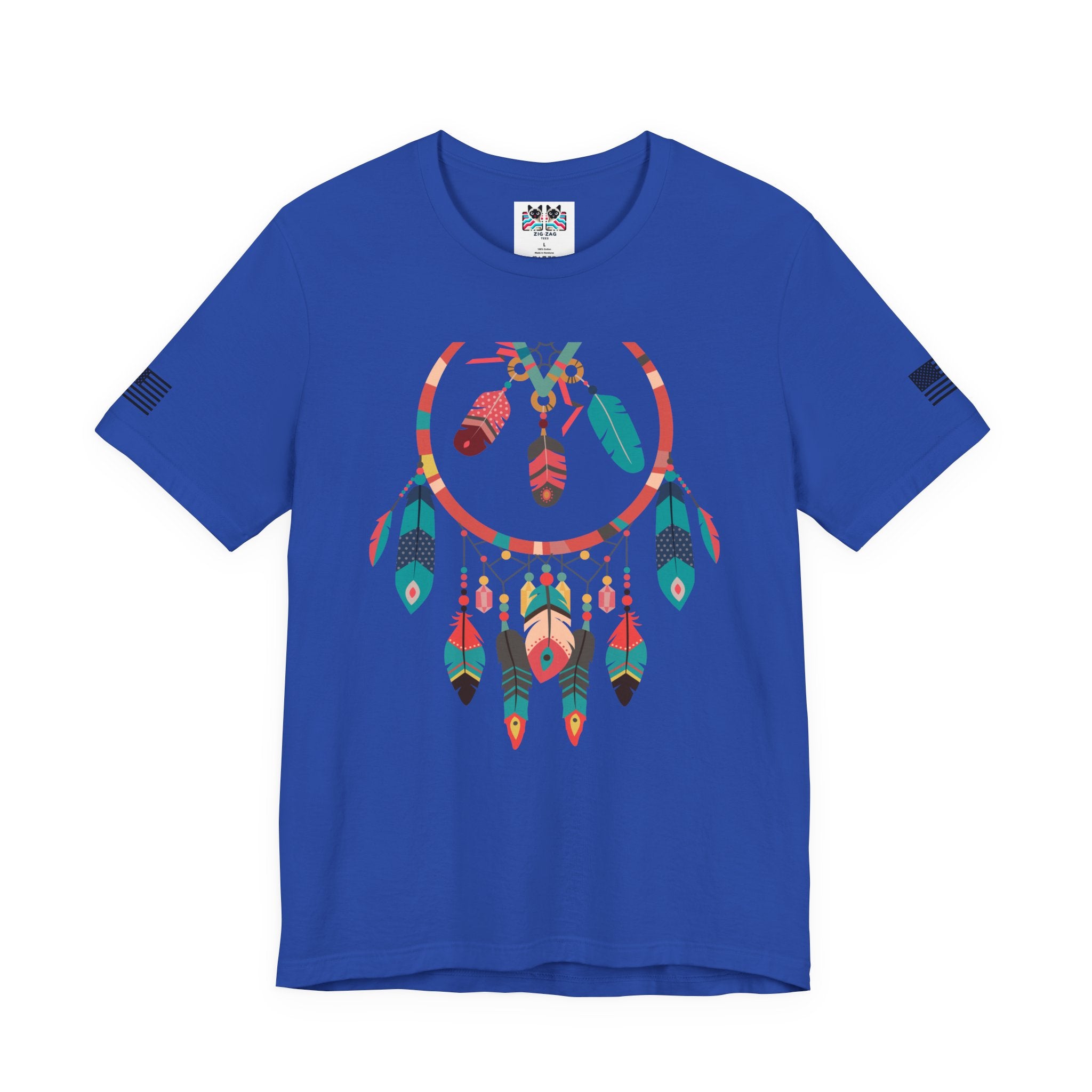 Dream Catcher Graphic T-Shirt – Vibrant Boho Feathers Spiritual Native Inspired Tee