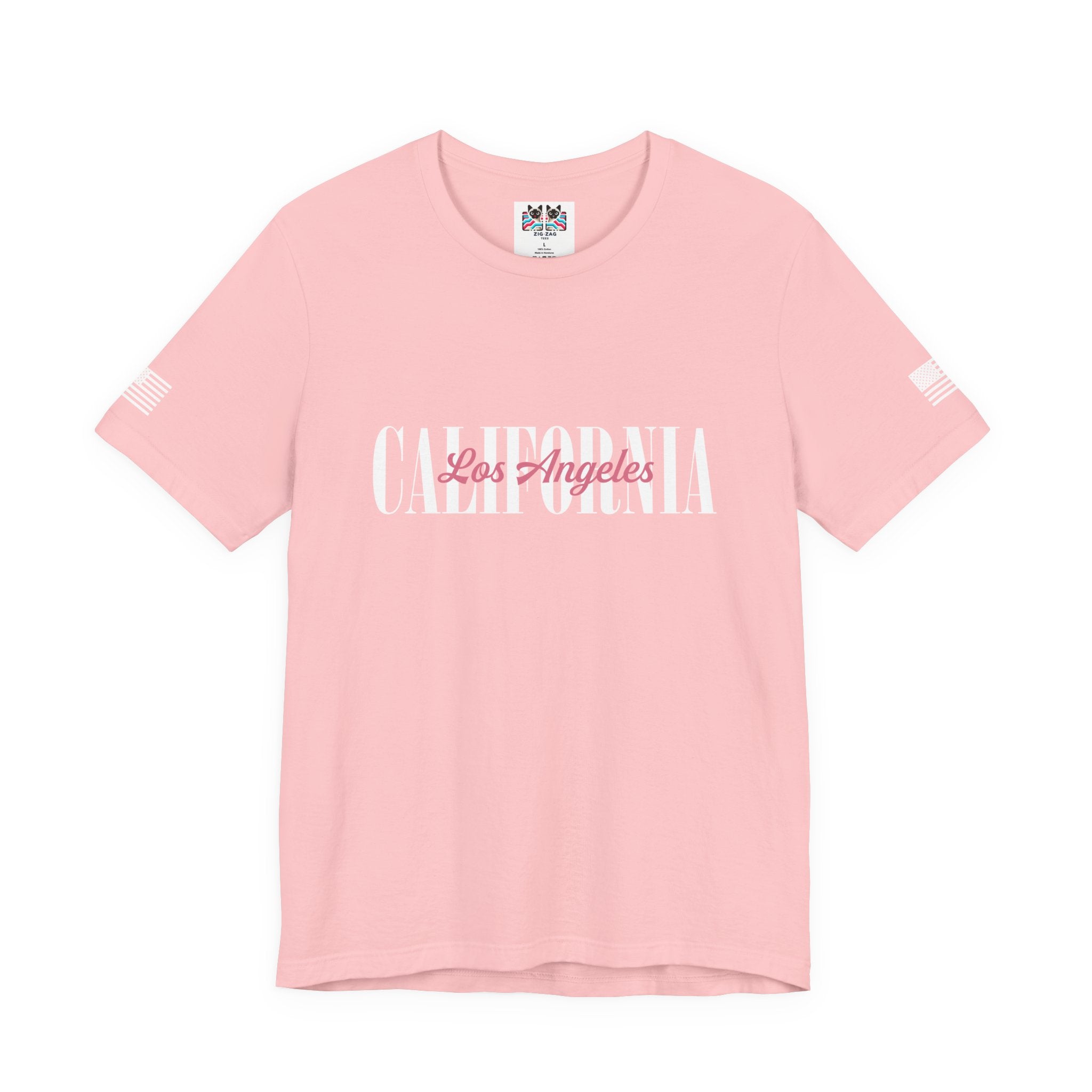 Los Angeles California Since 1850 Retro Palm Tee – Warm Sunset Square Graphic Shirt