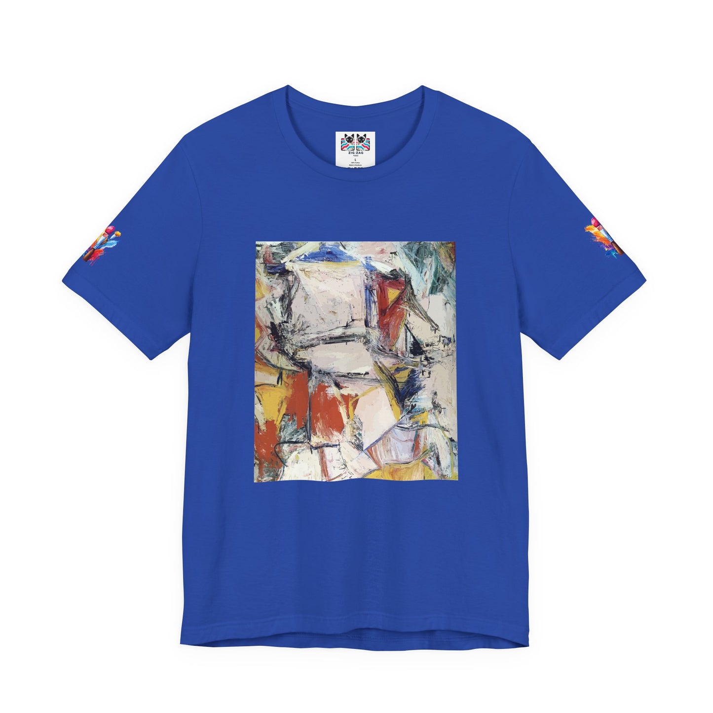 Abstract Expressionism Art T-Shirt – Colorful Geometric Painting Graphic Tee