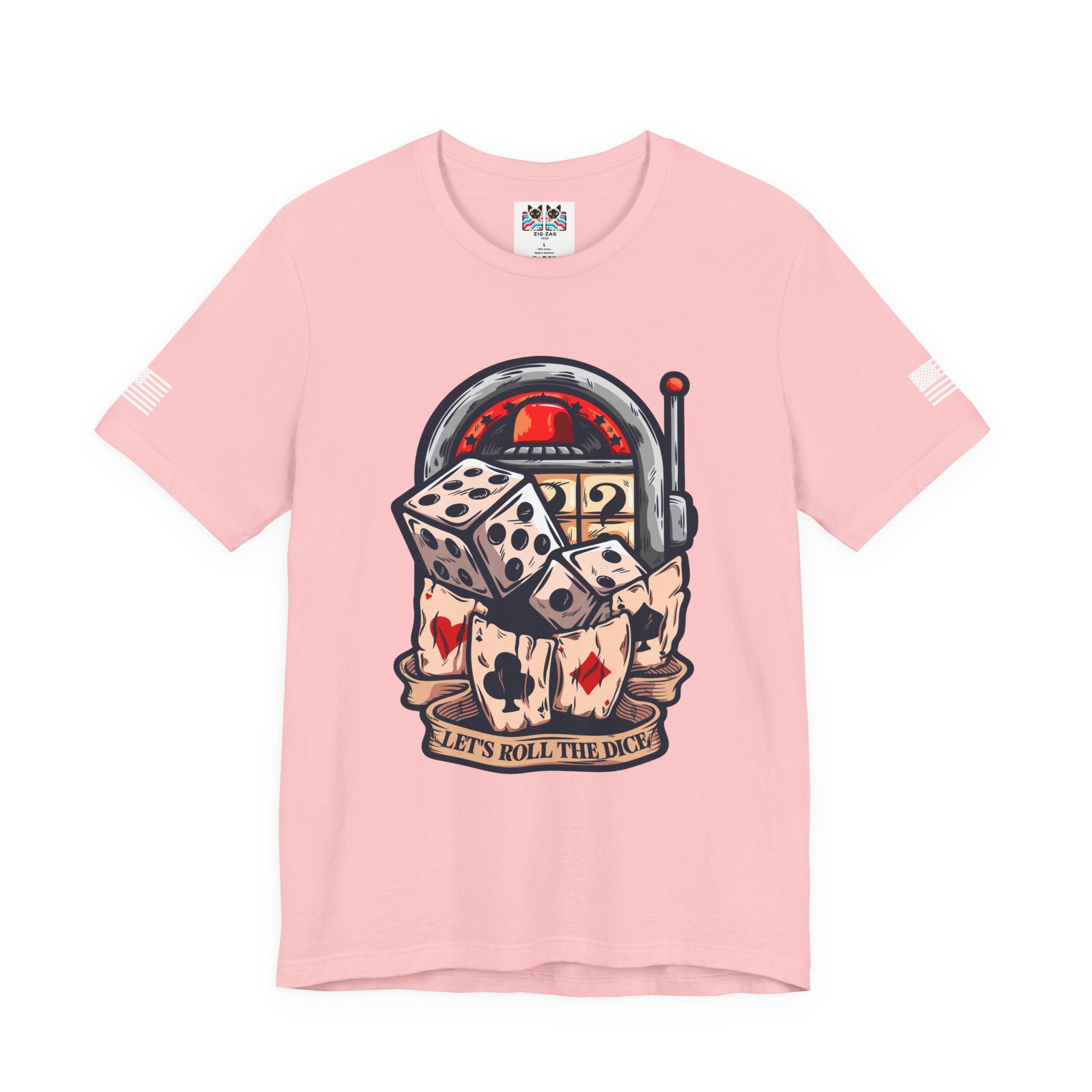 Let's Roll the Dice T-Shirt – Casino Slot Machine Poker Cards Graphic Tee