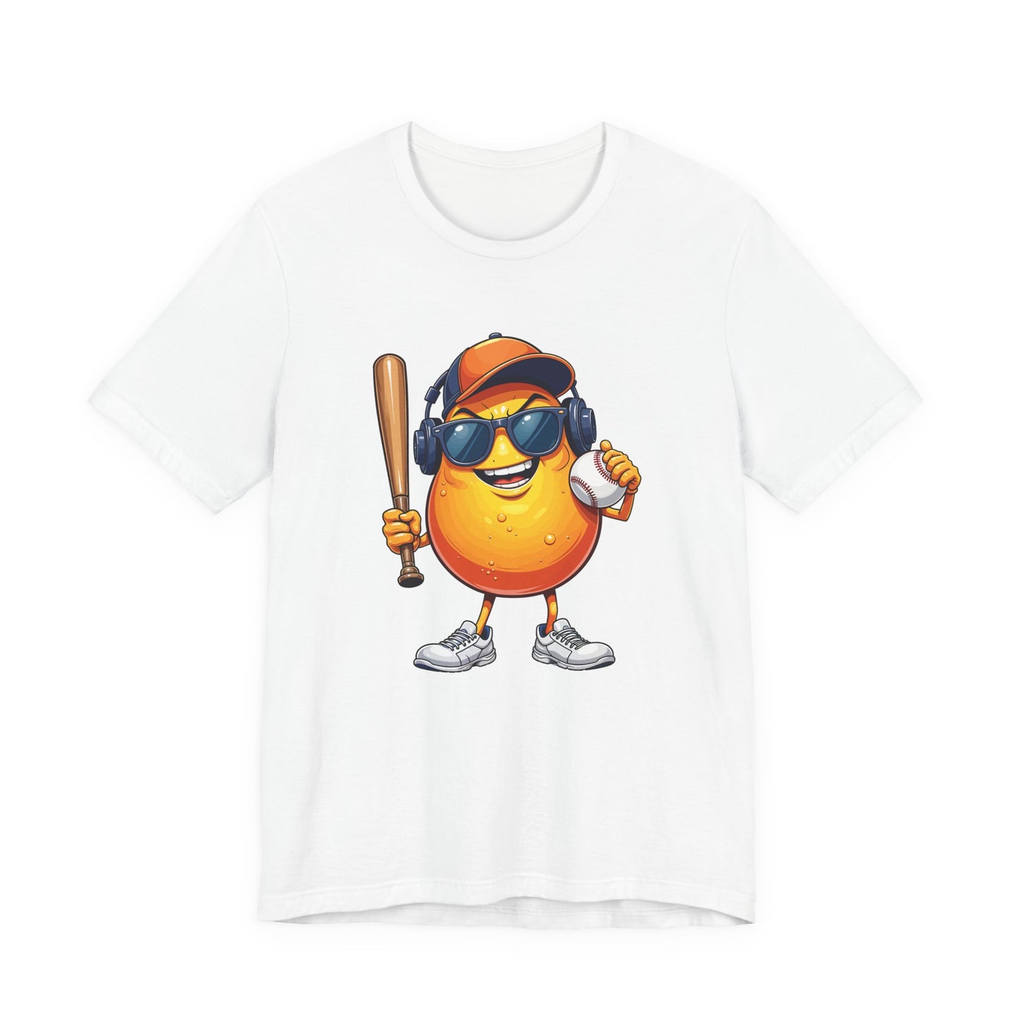Happy Papaya Baseball Mascot Tshirt Fun Sports Fruit Character Design