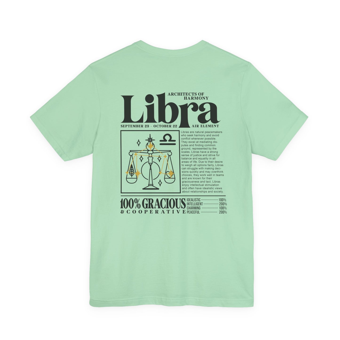 Libra Zodiac T-Shirt – Architects of Harmony Air Element