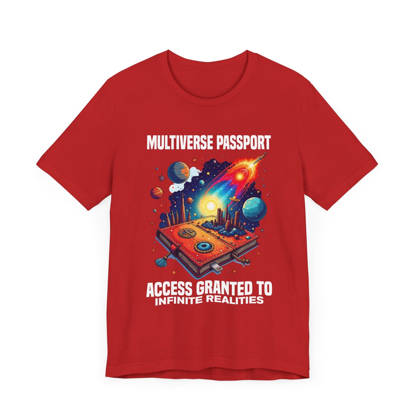 Multiverse Passport Tee, Sci-Fi Travel Shirt, Alternate Reality Graphic Tee, Universe Hopper Top, Quantum Nerd Gift