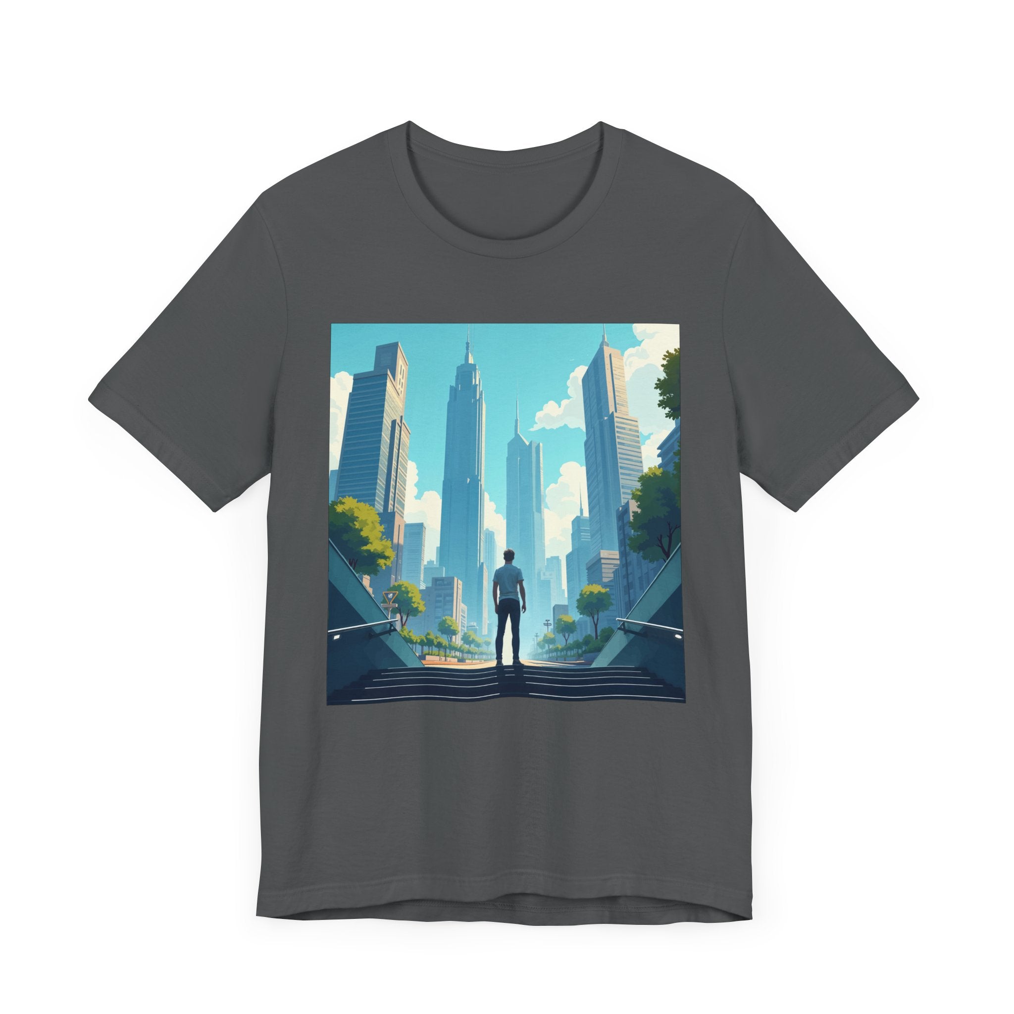 Subways and Skylines Urban Dream Graphic Tee for Big City Thinkers Who See Beauty in Buildings Movement and the Buzz of the Metro