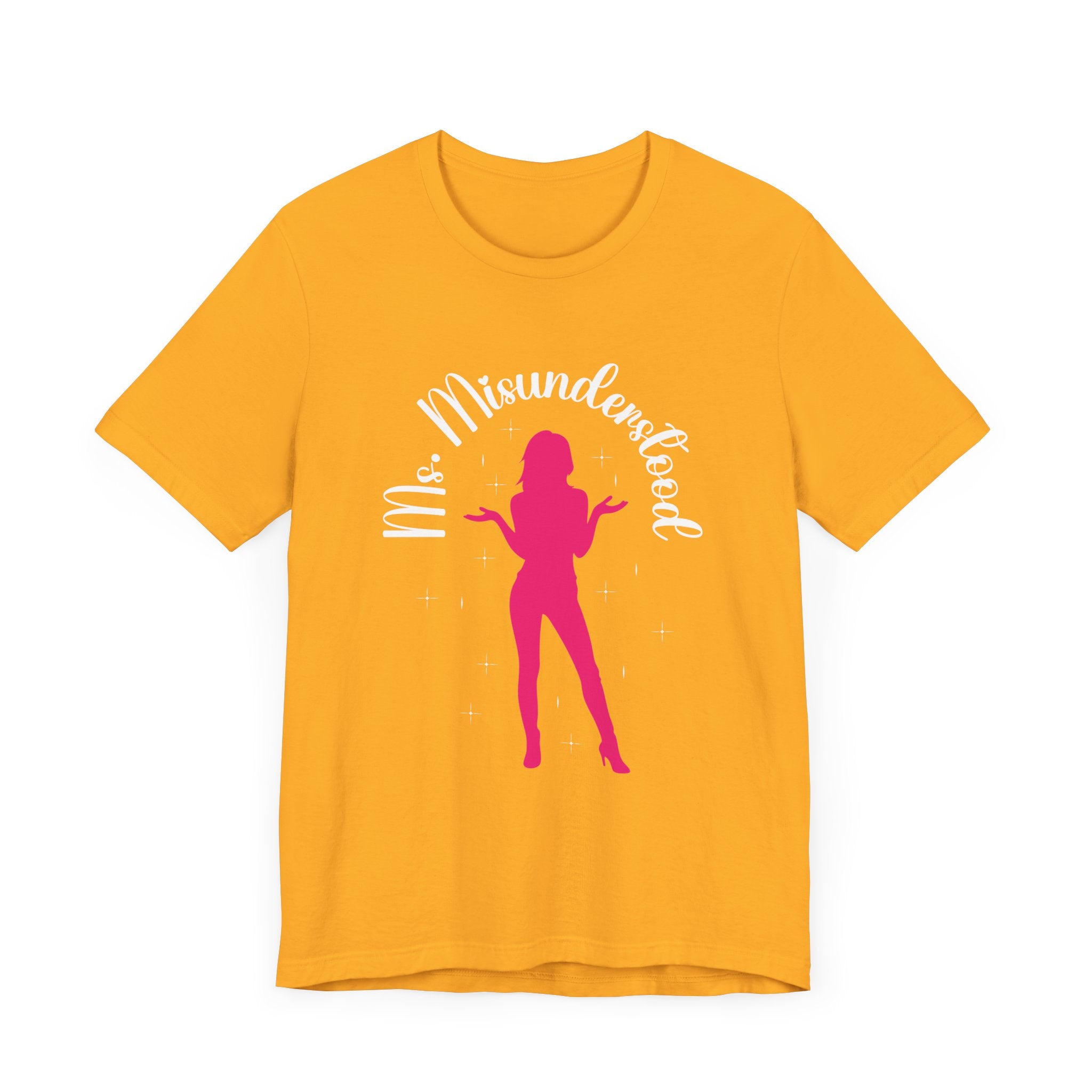 Ms Misunderstood Shirt, Confident Anime Girl Tee, Pink Silhouette Sass T Shirt, Bold Feminine Energy Apparel, Sassy Girl Power Graphic Top