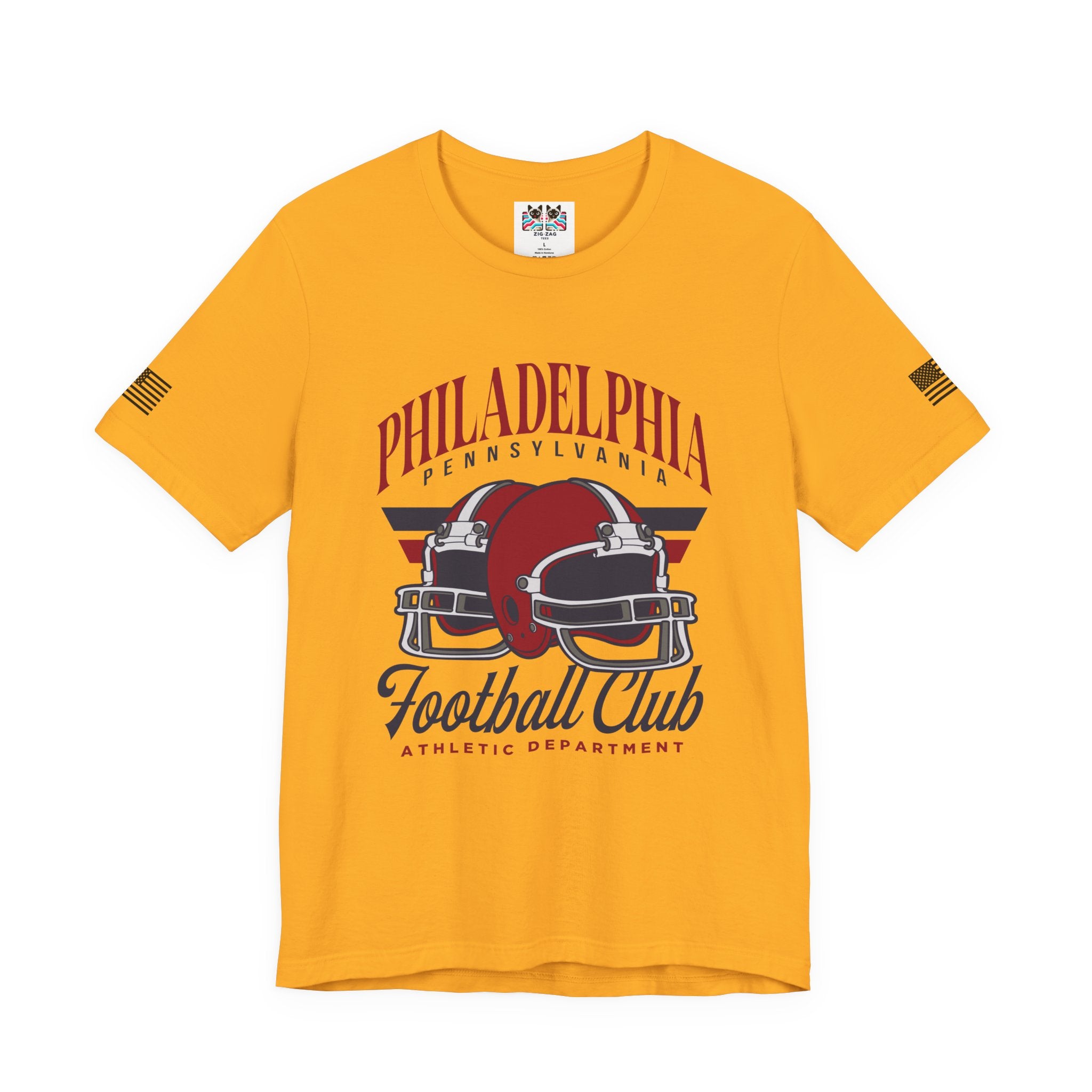 Philadelphia Pennsylvania Football Club T-Shirt – Athletic Department Dual Helmet Graphic Tee