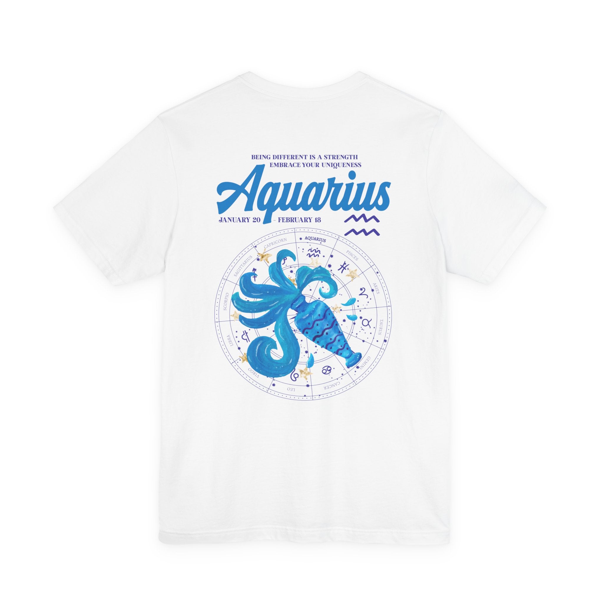 Aquarius Zodiac T-Shirt – Embrace Your Uniqueness Zodiac Wheel