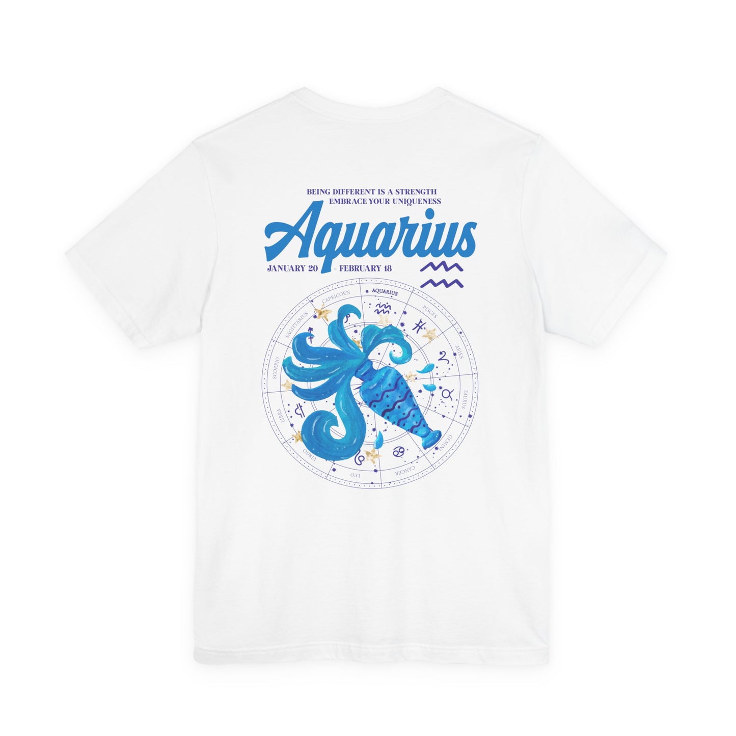 Aquarius Zodiac T-Shirt – Embrace Your Uniqueness Zodiac Wheel