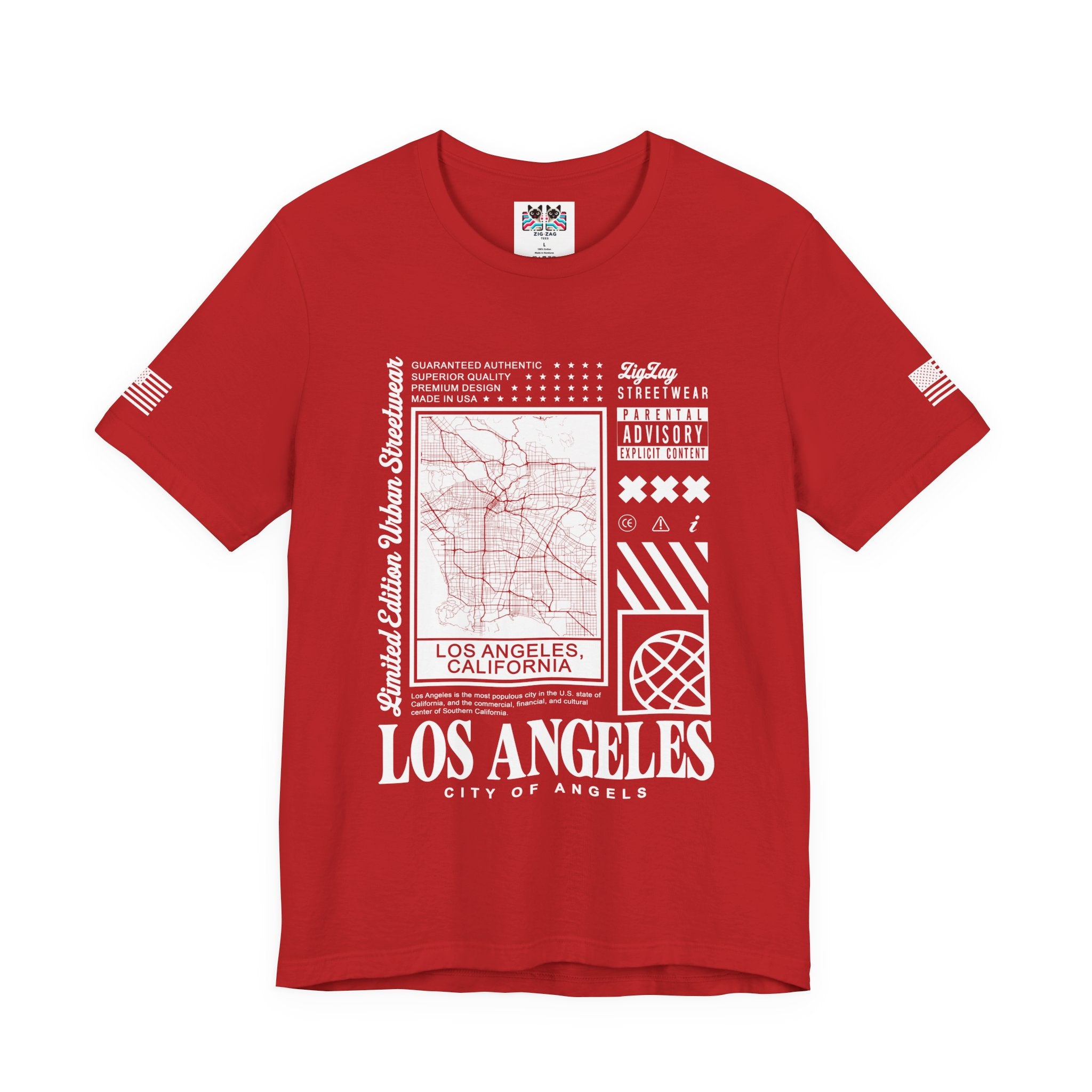 Los Angeles City of Angels T-Shirt – Limited Edition Urban Streetwear Map Graphic Tee