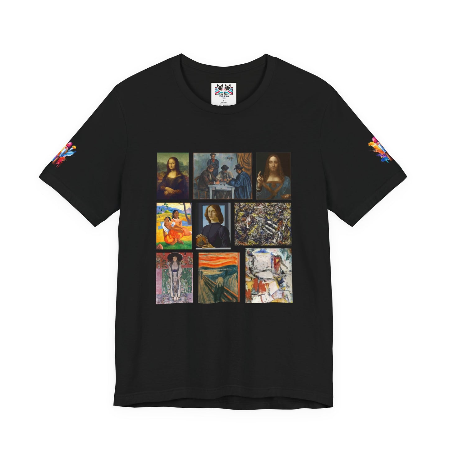 Art History Collage T-Shirt – Famous Paintings Grid Gallery Graphic Tee