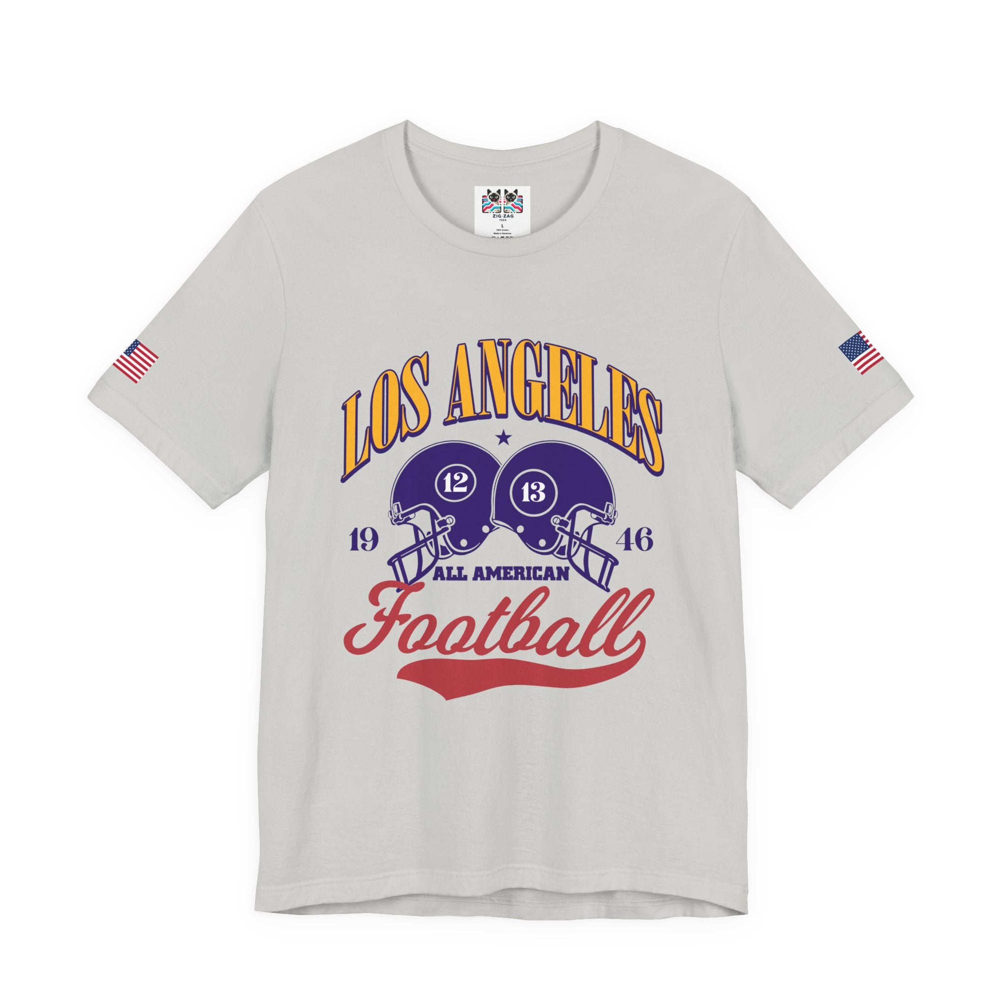Los Angeles All American Football T-Shirt – Vintage 1946 Helmets Collegiate Graphic Tee
