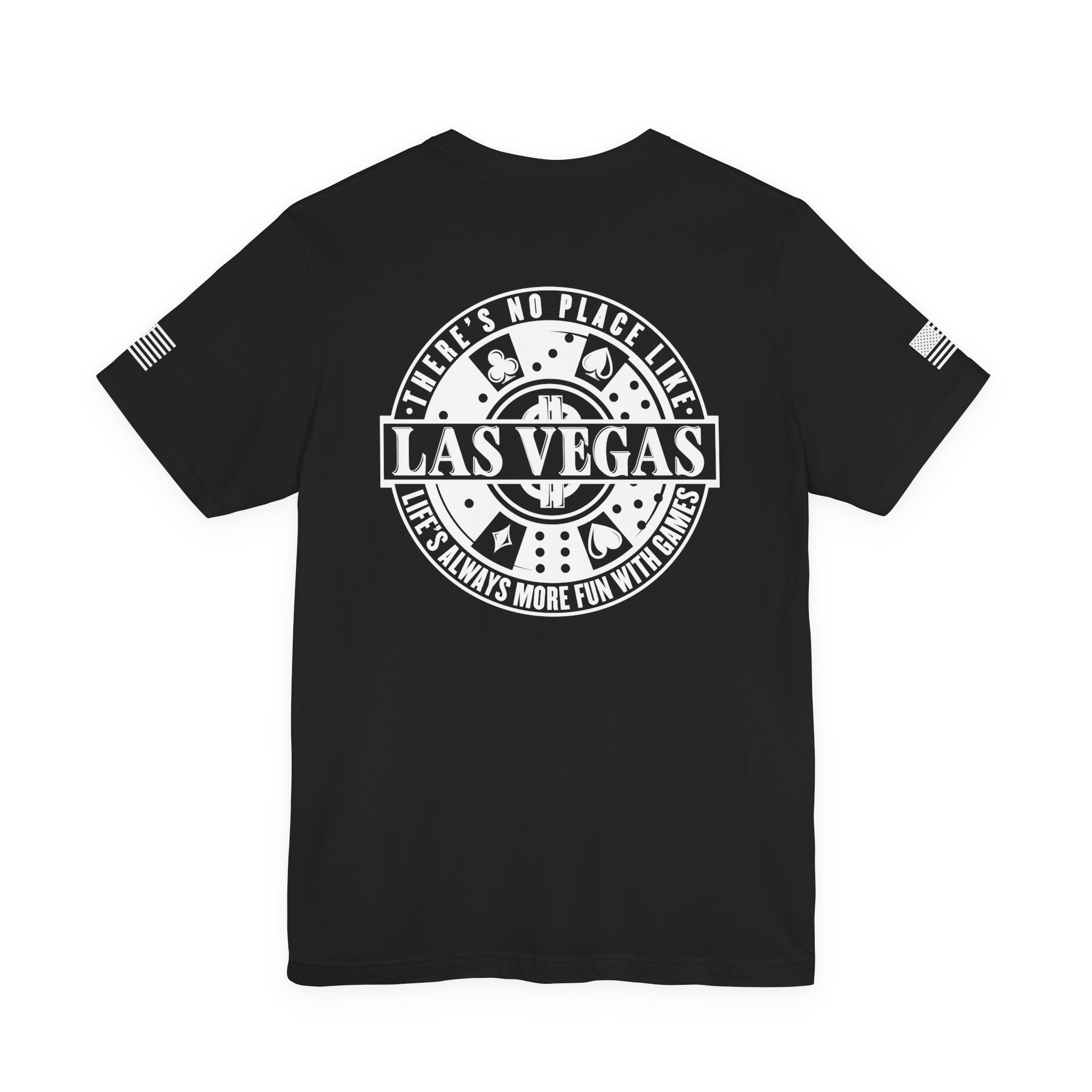 I'm Home Here in Las Vegas Front & Back T-Shirt – Poker Cards Casino Royal Flush Tee