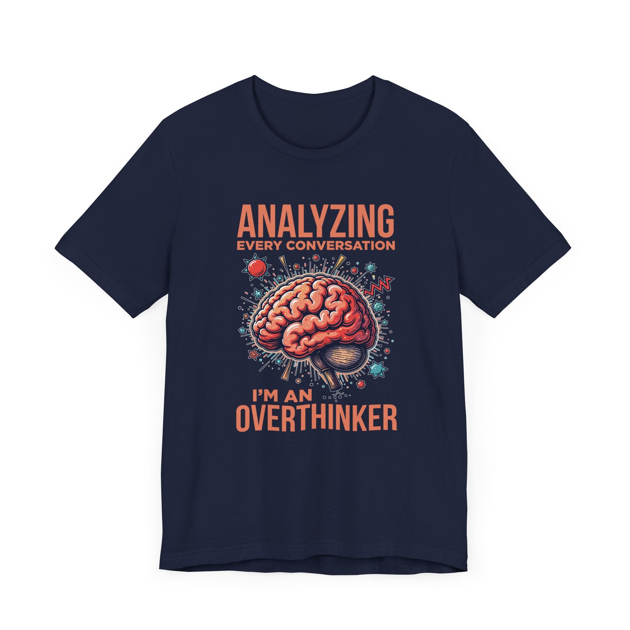 Can’t Talk I’m Busy Overthinking Tee, Mental Spiral Shirt, Anxious Brain Humor Tee, Self Aware Graphic, Relatable Mood Gift
