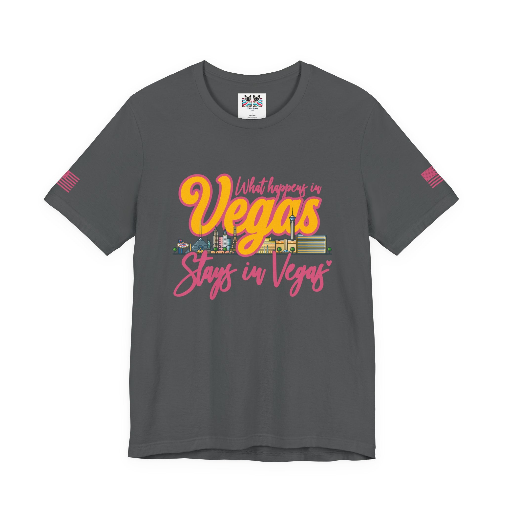 What Happens in Vegas Stays in Vegas T-Shirt – Retro Vegas Skyline Girls Trip Tee
