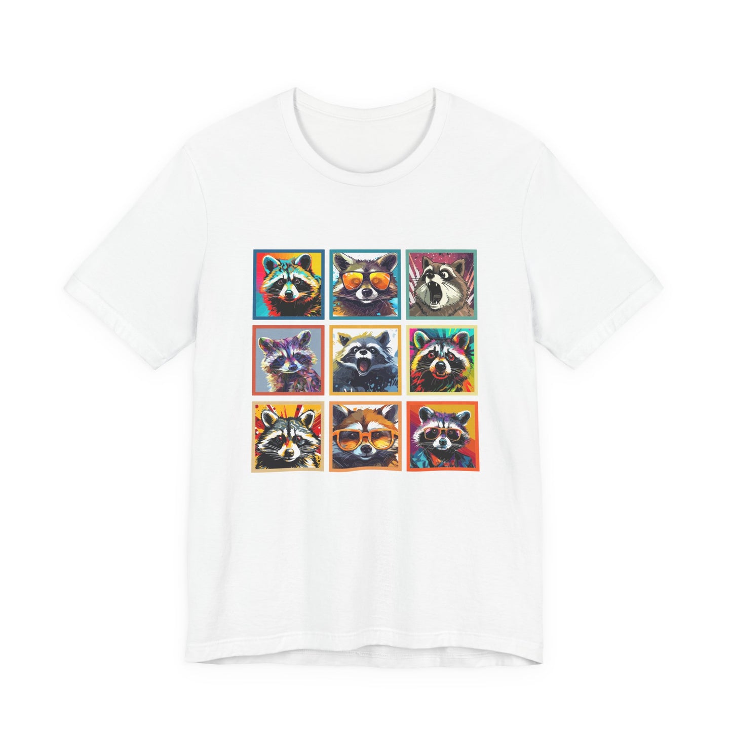 Cool Raccoons Pop Art Tshirt – Nine Funky Bandits